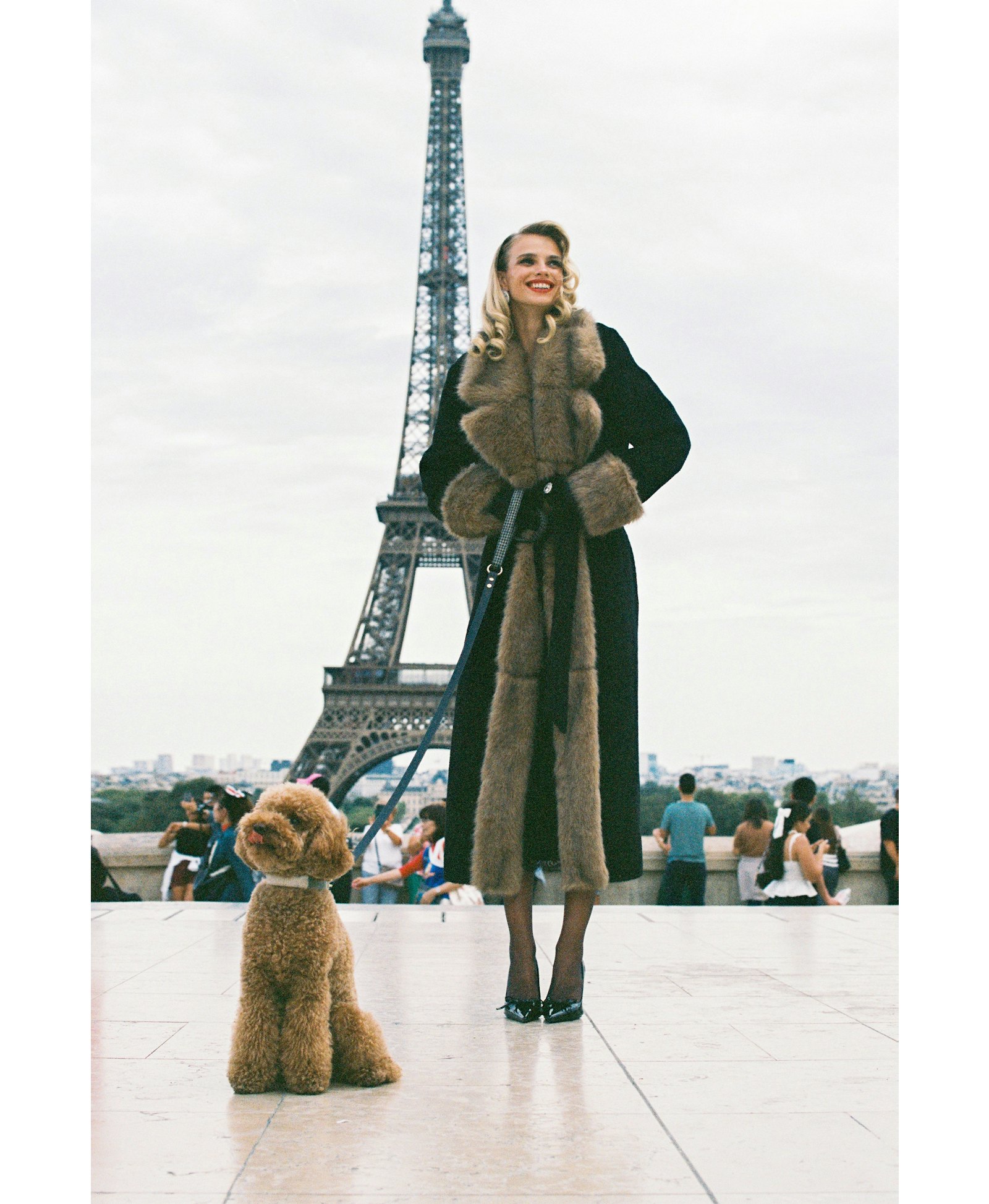 Adriana Faux Fur Coat (Black & Brown) made by Nana Jacqueline