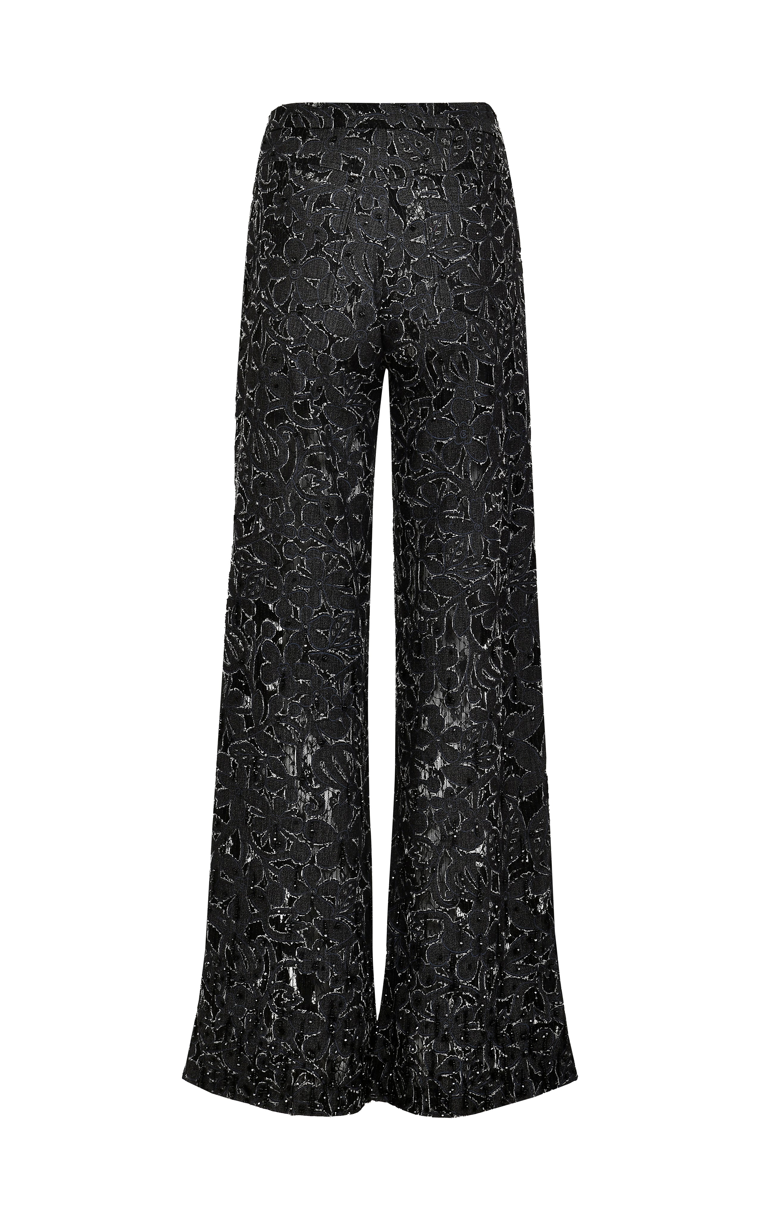 Shop Francesca Miranda Chloe Lace Denim Pants In Coal