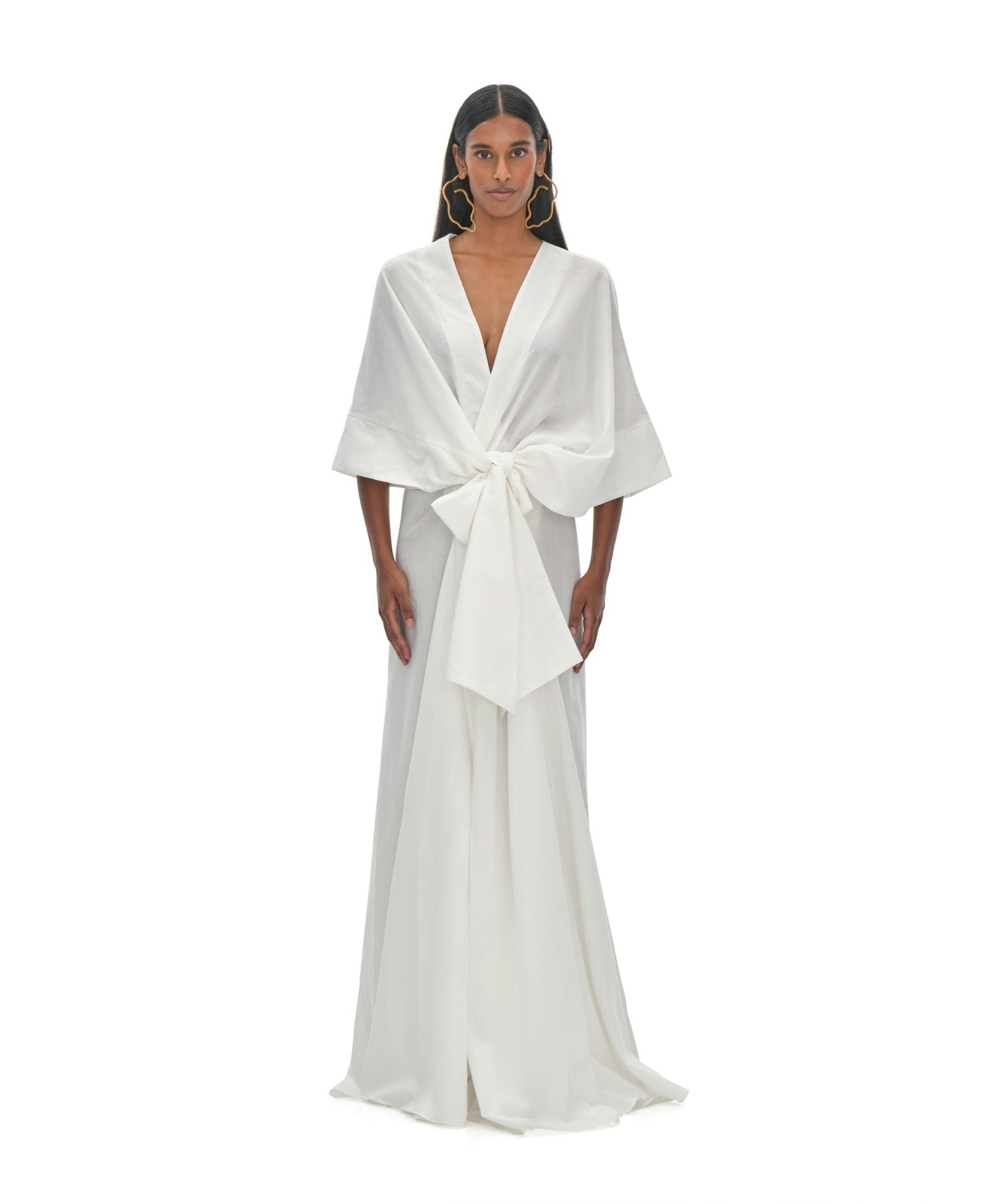 GAMBA IVORY ROBE made by Andrea Iyamah