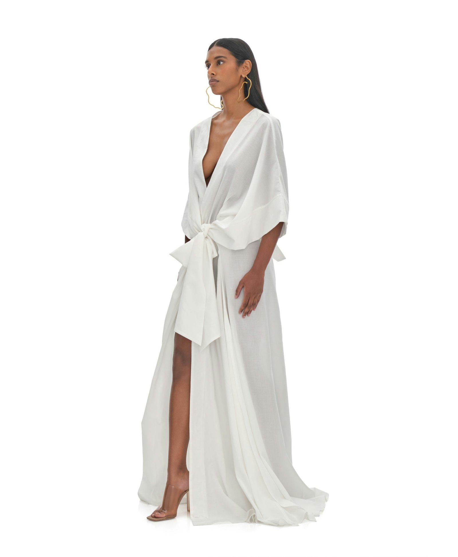 GAMBA IVORY ROBE made by Andrea Iyamah