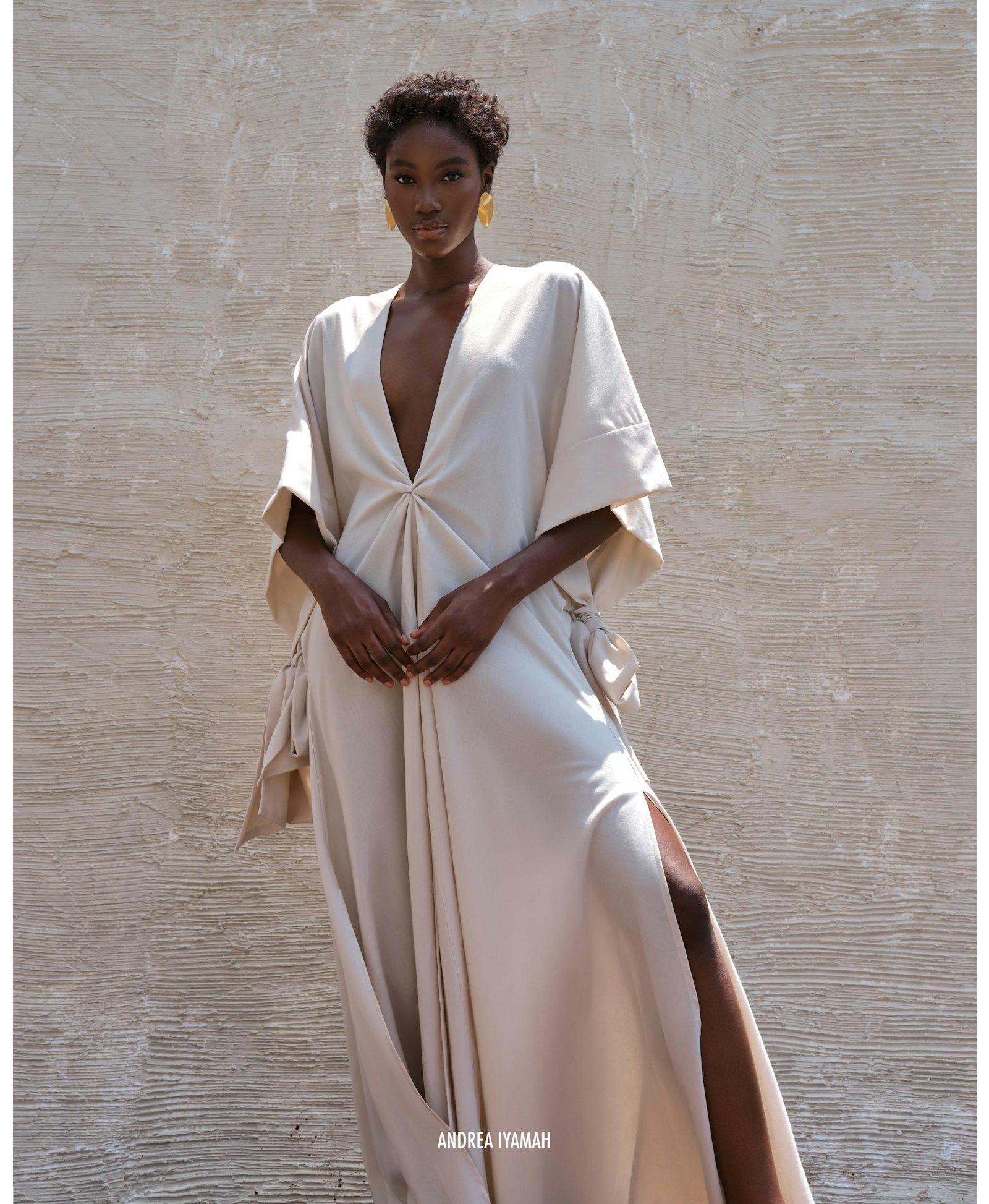 GAMBA IVORY ROBE made by Andrea Iyamah