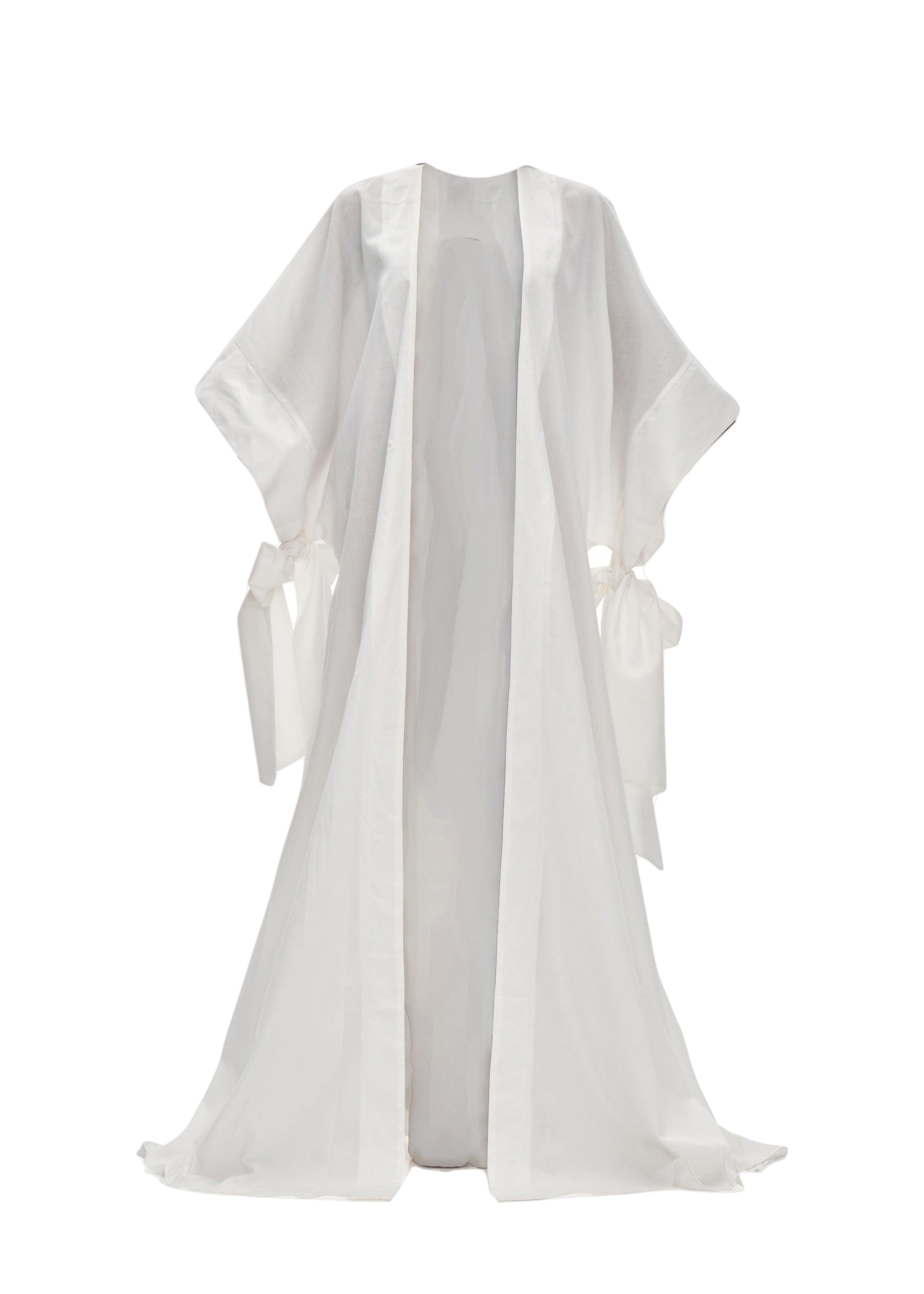 Andrea Iyamah Gamba Ivory Dressing Gown