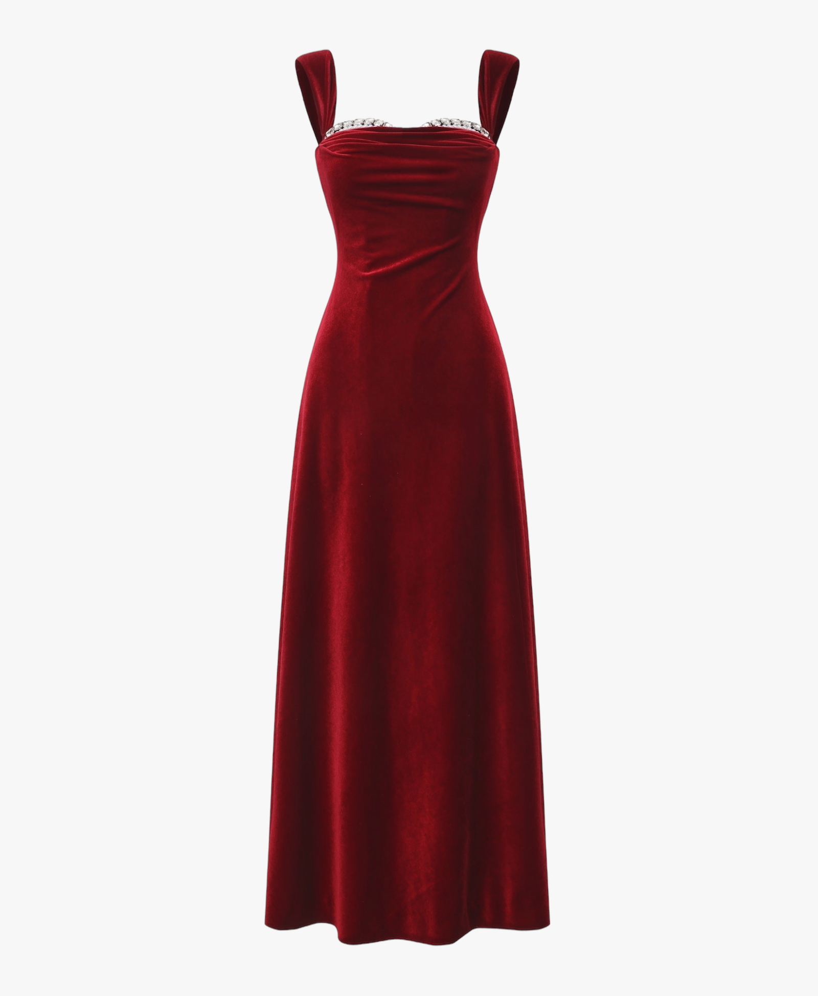 Belle Velvet Maxi Dress (Red) made by Nana Jacqueline