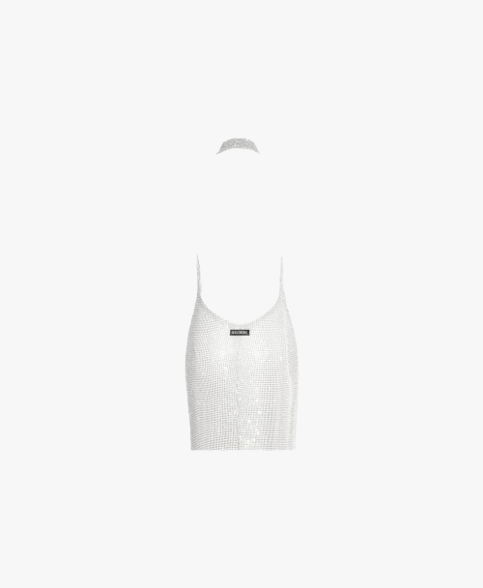 Ice white crystals mini dress made by Daniele Morena