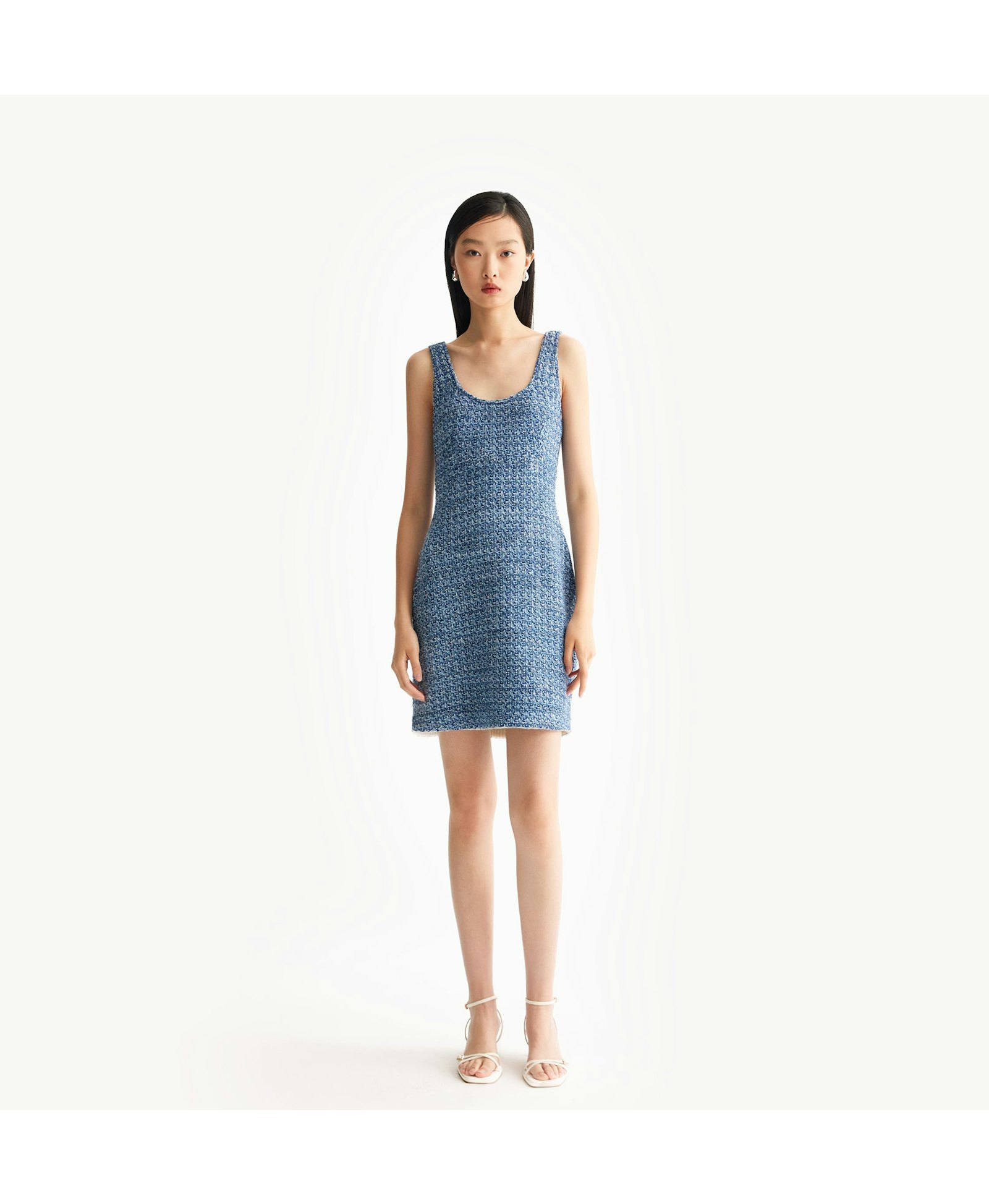 MULTICOLORED SEQUINED TWEED DRESS made by CRUSH Collection