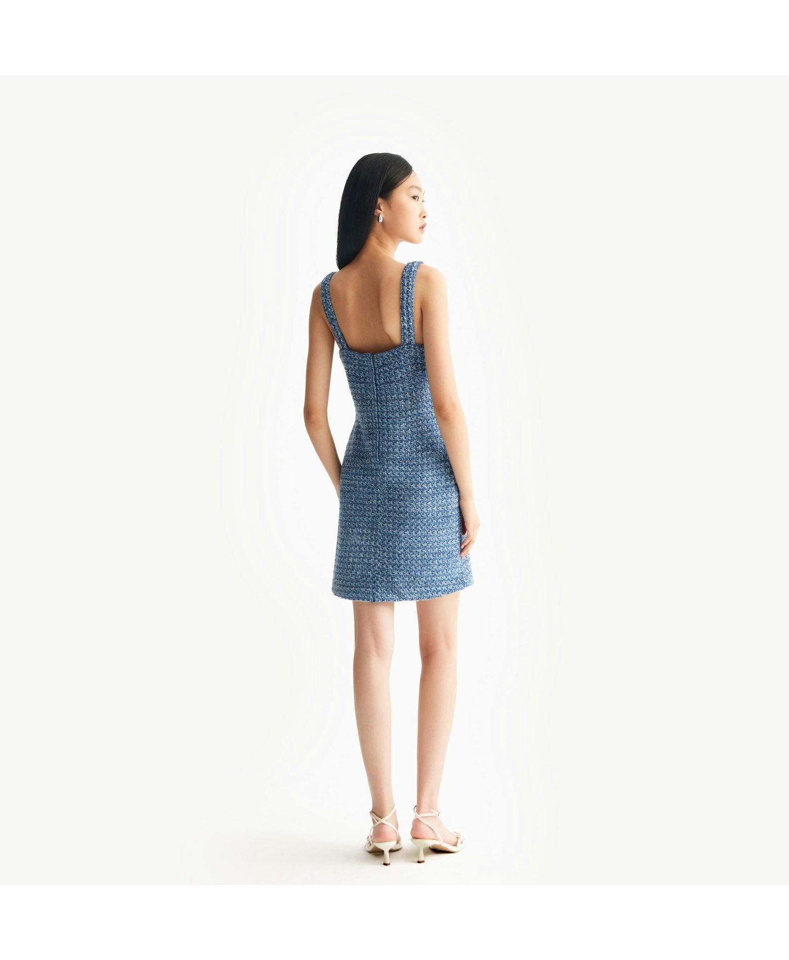 MULTICOLORED SEQUINED TWEED DRESS made by CRUSH Collection