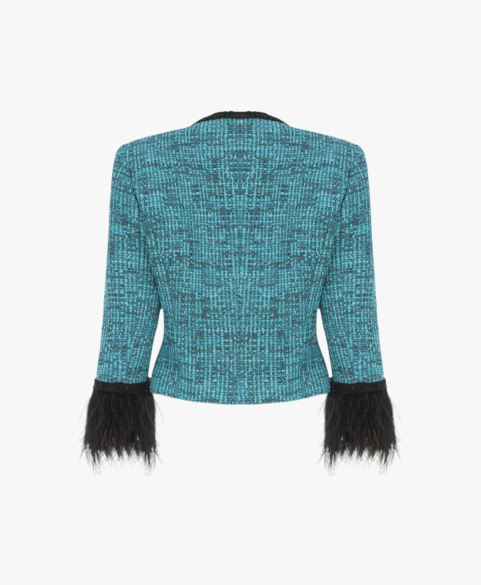 Daphne Feather Tweed Coat (Blue) made by Nana Jacqueline