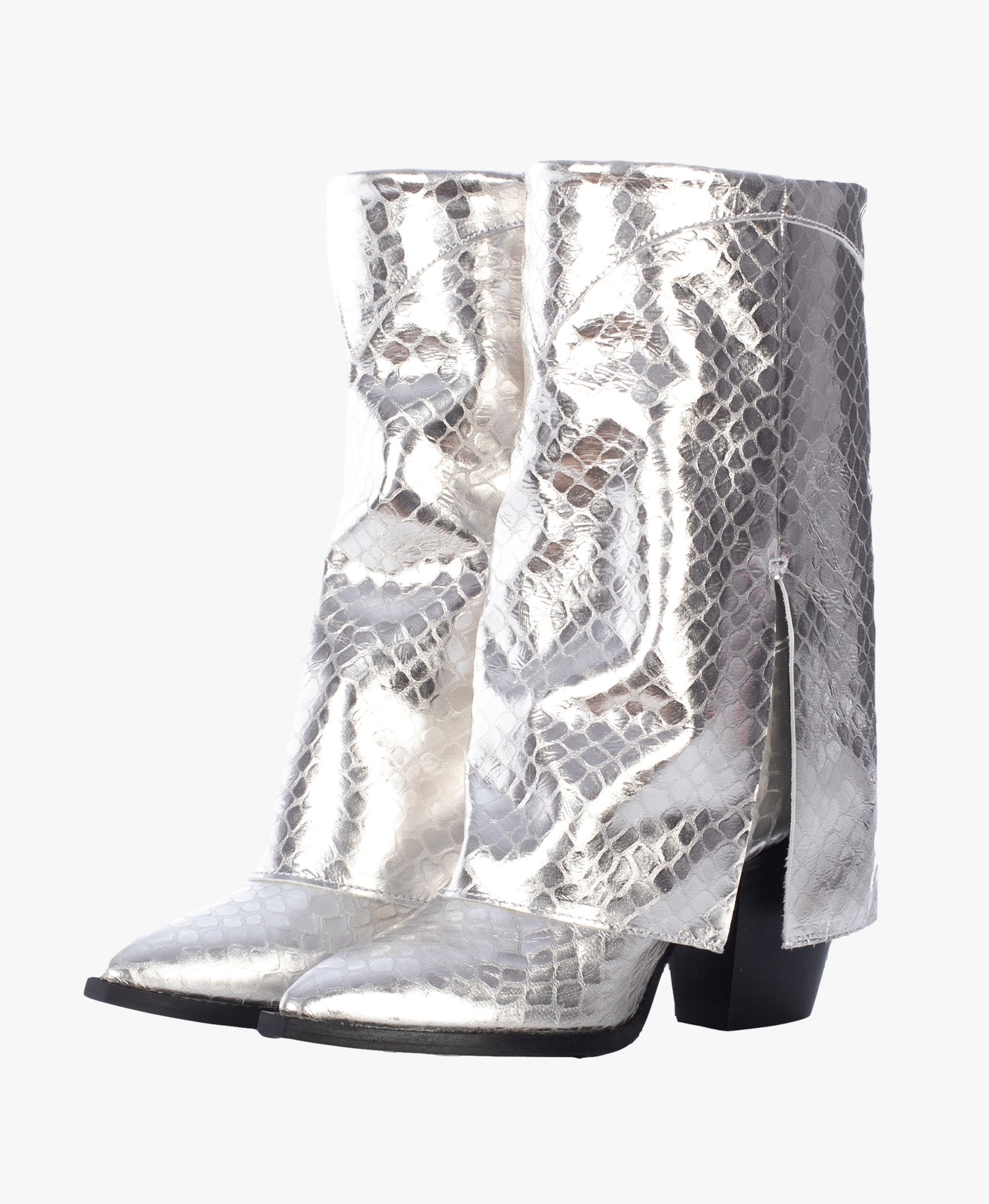 VEGAS SILVER TEXTURED BOOTS in Silver made by Toral