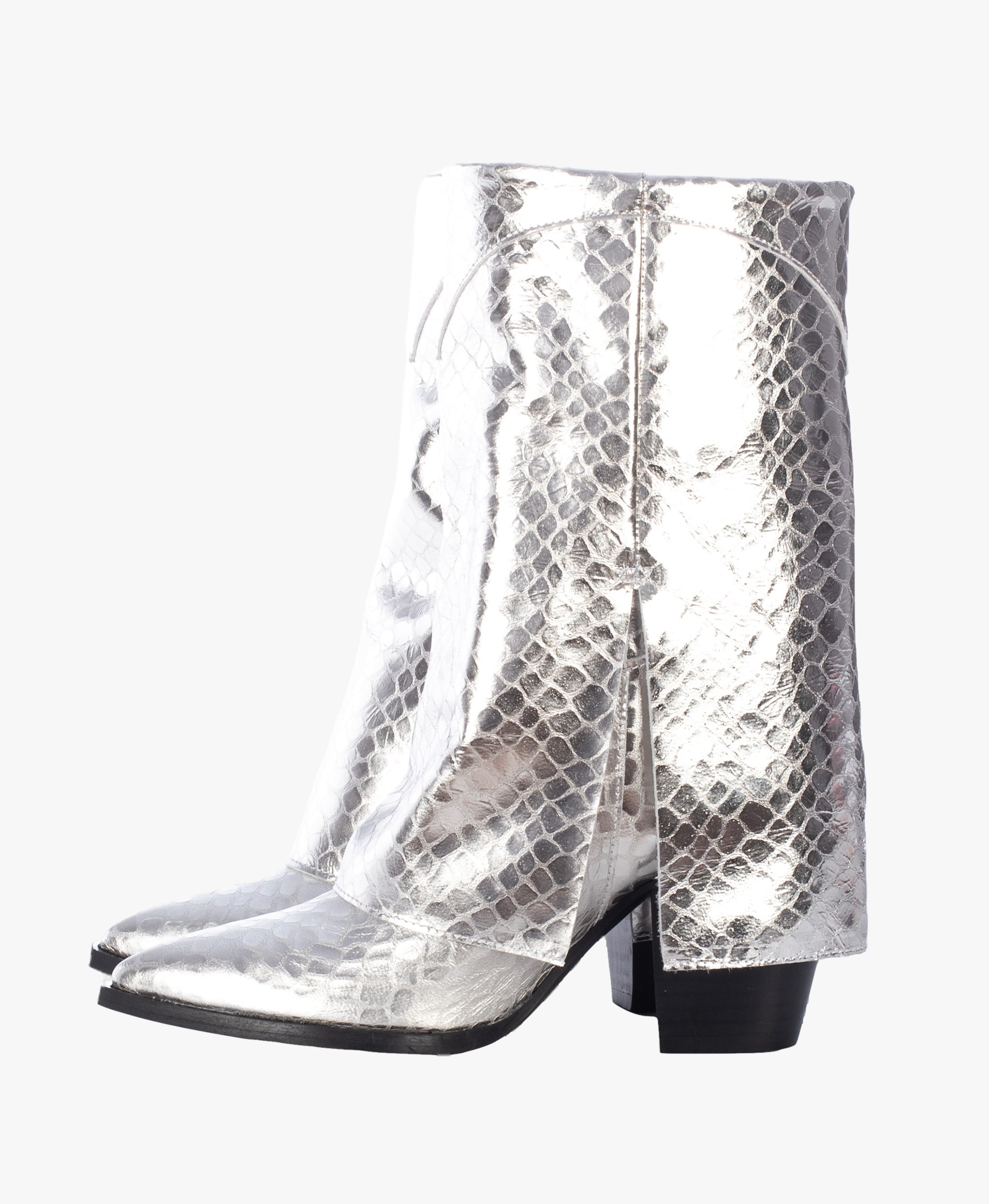 VEGAS SILVER TEXTURED BOOTS in Silver made by Toral