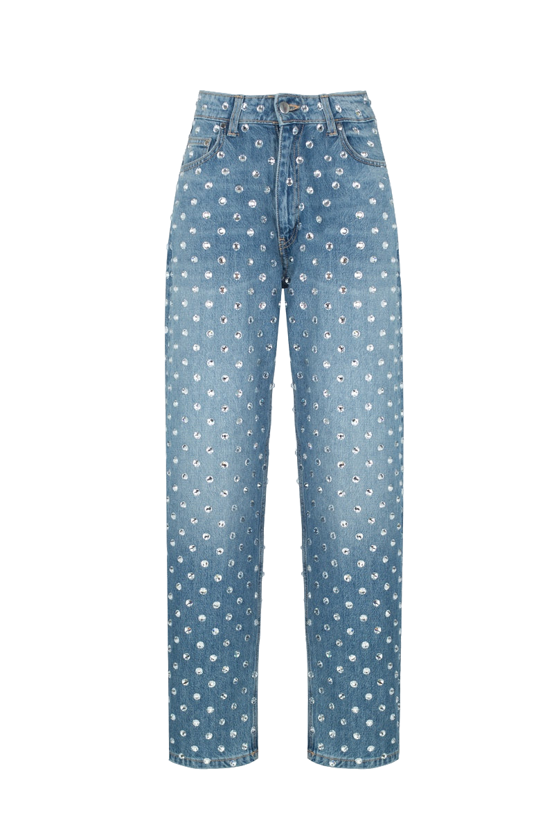 Shop Santa Brands Jeans With Crystals In Blue