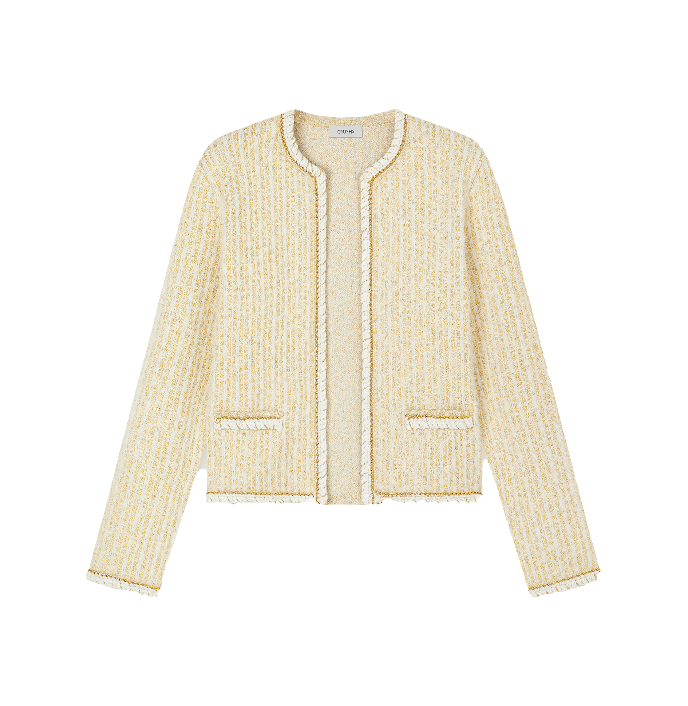 CRUSH COLLECTION BOUCLÉ JACQUARD CLASSIC JACKET 