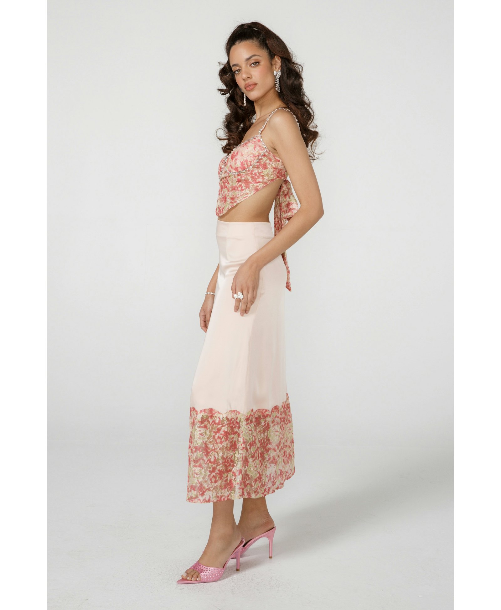 Mia Lace Top (Pink) in Pink made by Nana Jacqueline