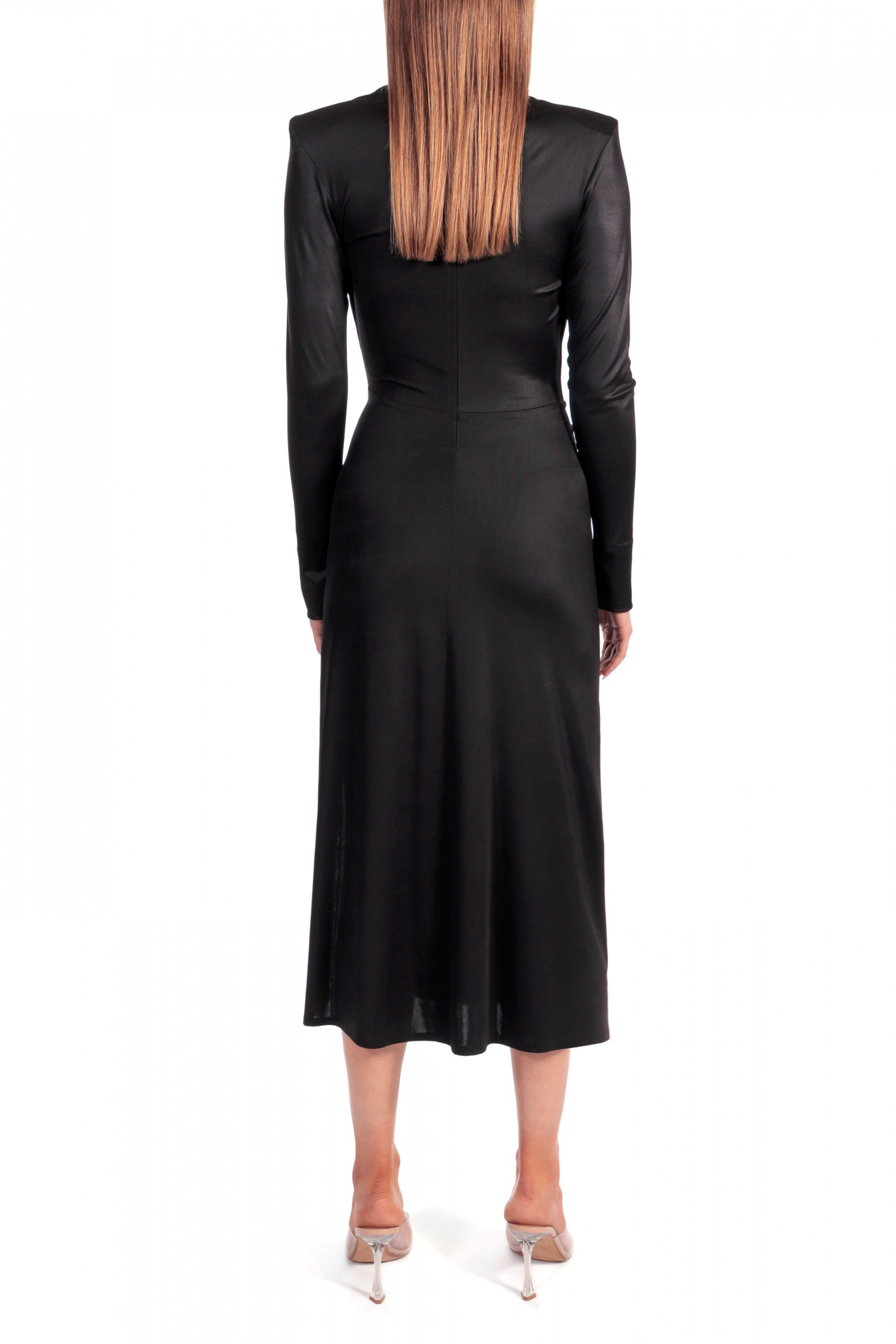 Shop Aggi Dress Adriana Midi Power Black