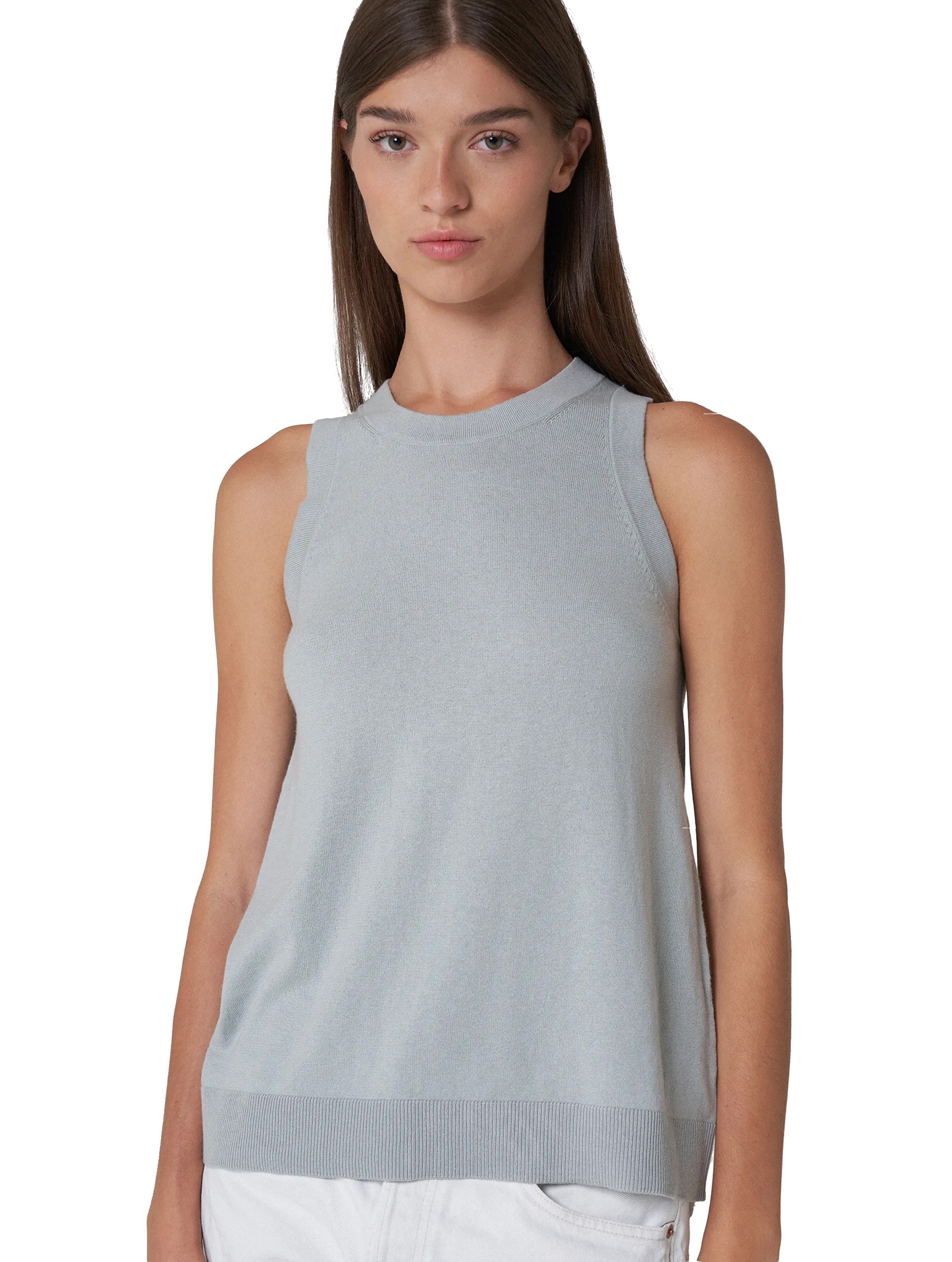 Leap Concept Iris Knitted Tank Top Blue