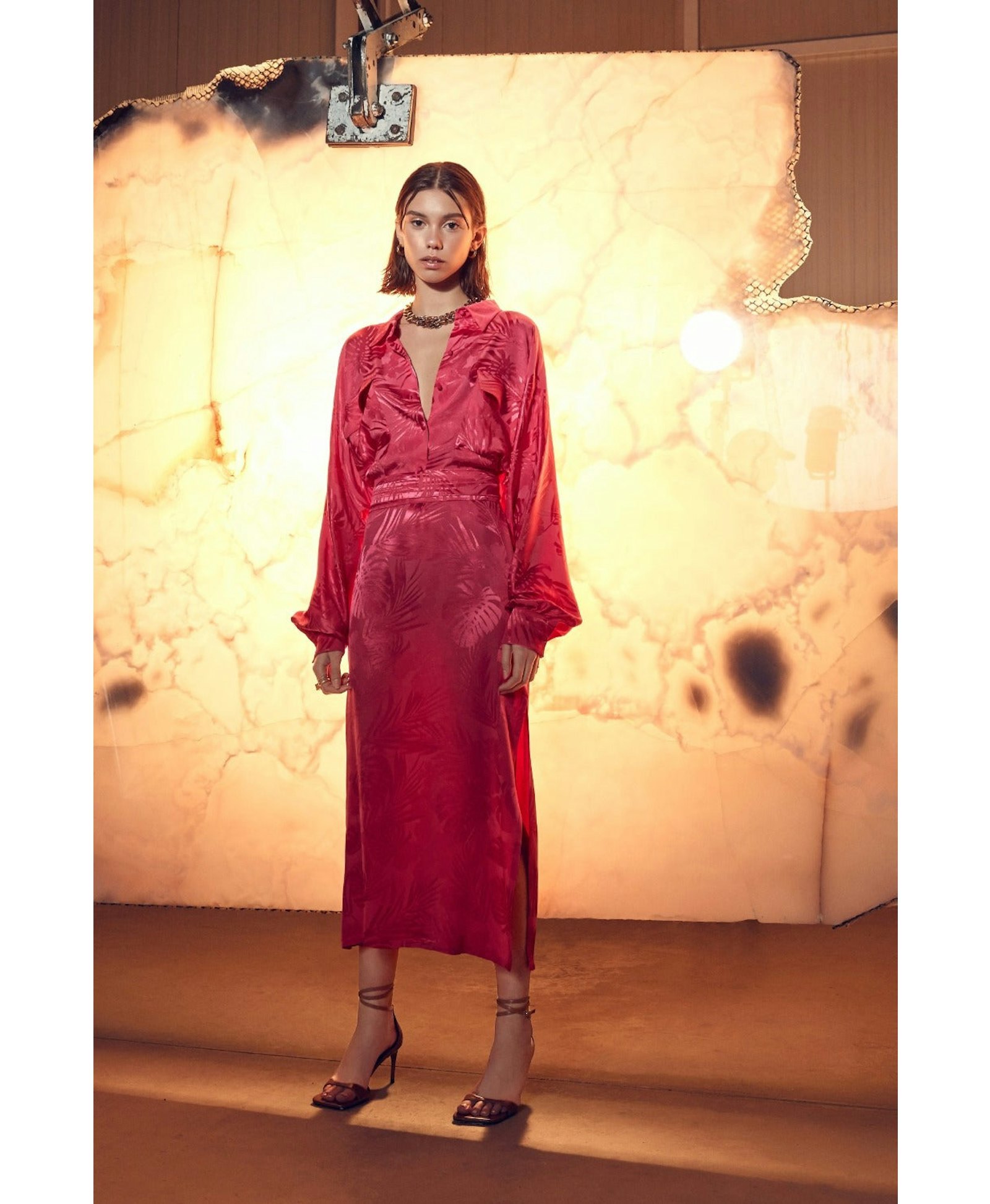 Cassin Jacquard Shirt Dress made by Nazli Ceren