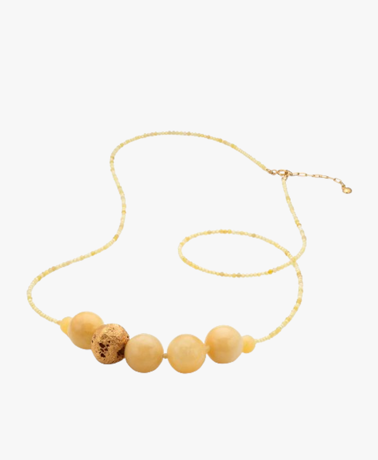 Honey Calcite Ball Necklace made by Eva Remenyi