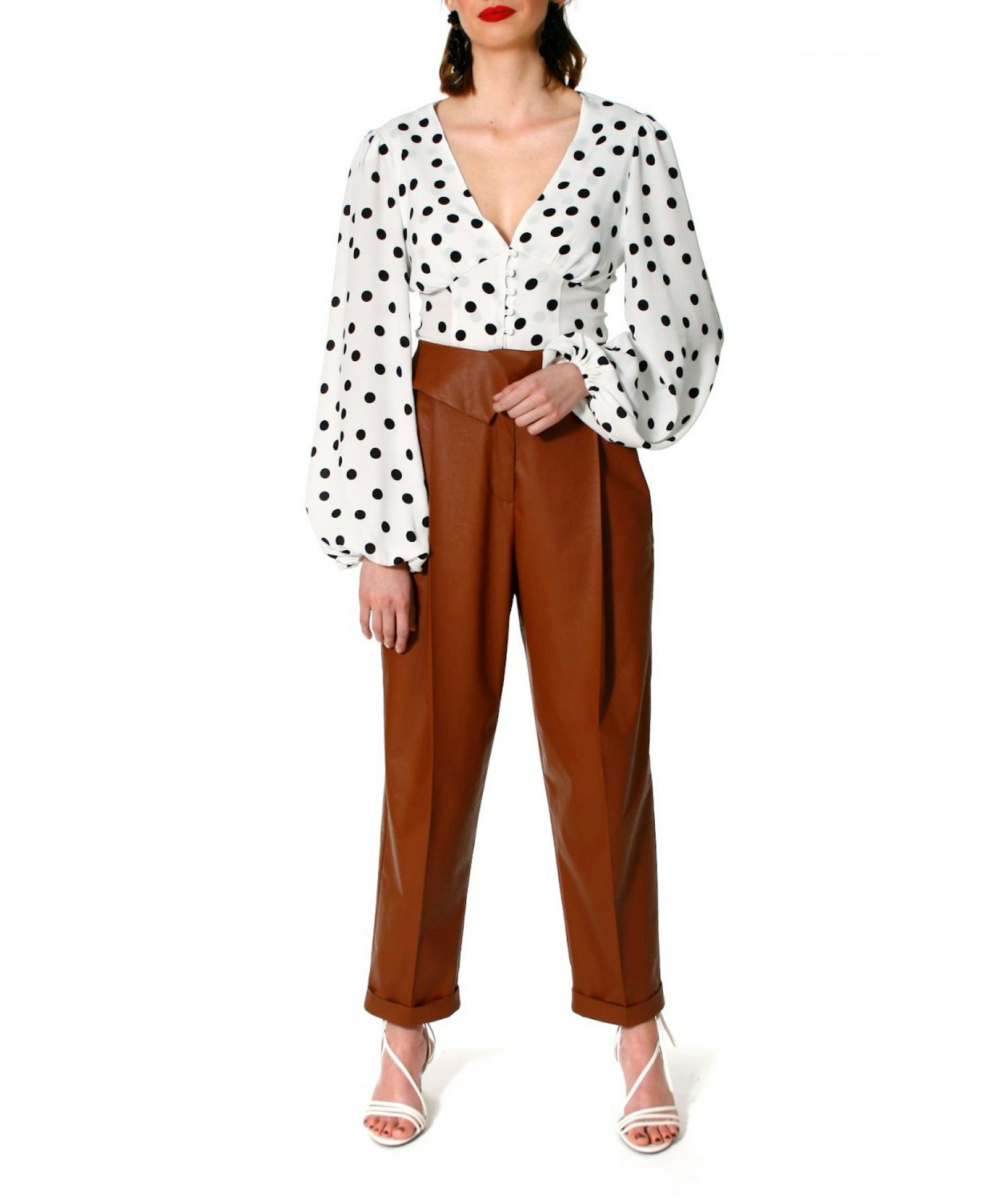 Blouse Alicia Bit Of White in White made by HALEWSKI