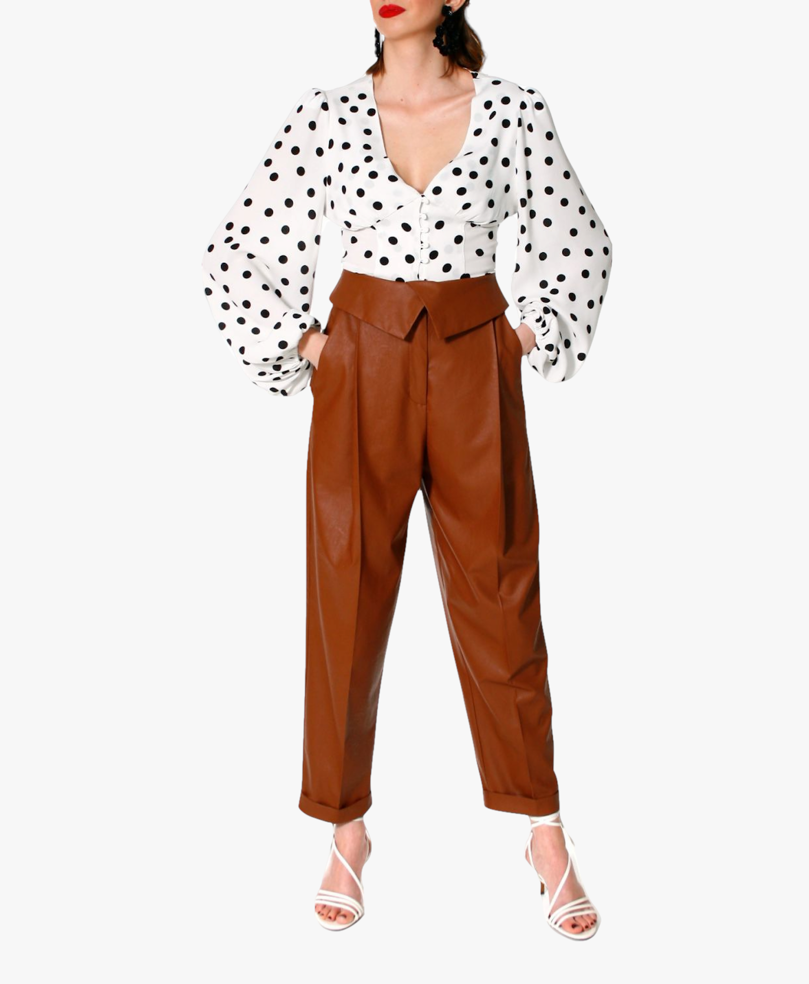 Blouse Alicia Bit Of White in White made by HALEWSKI