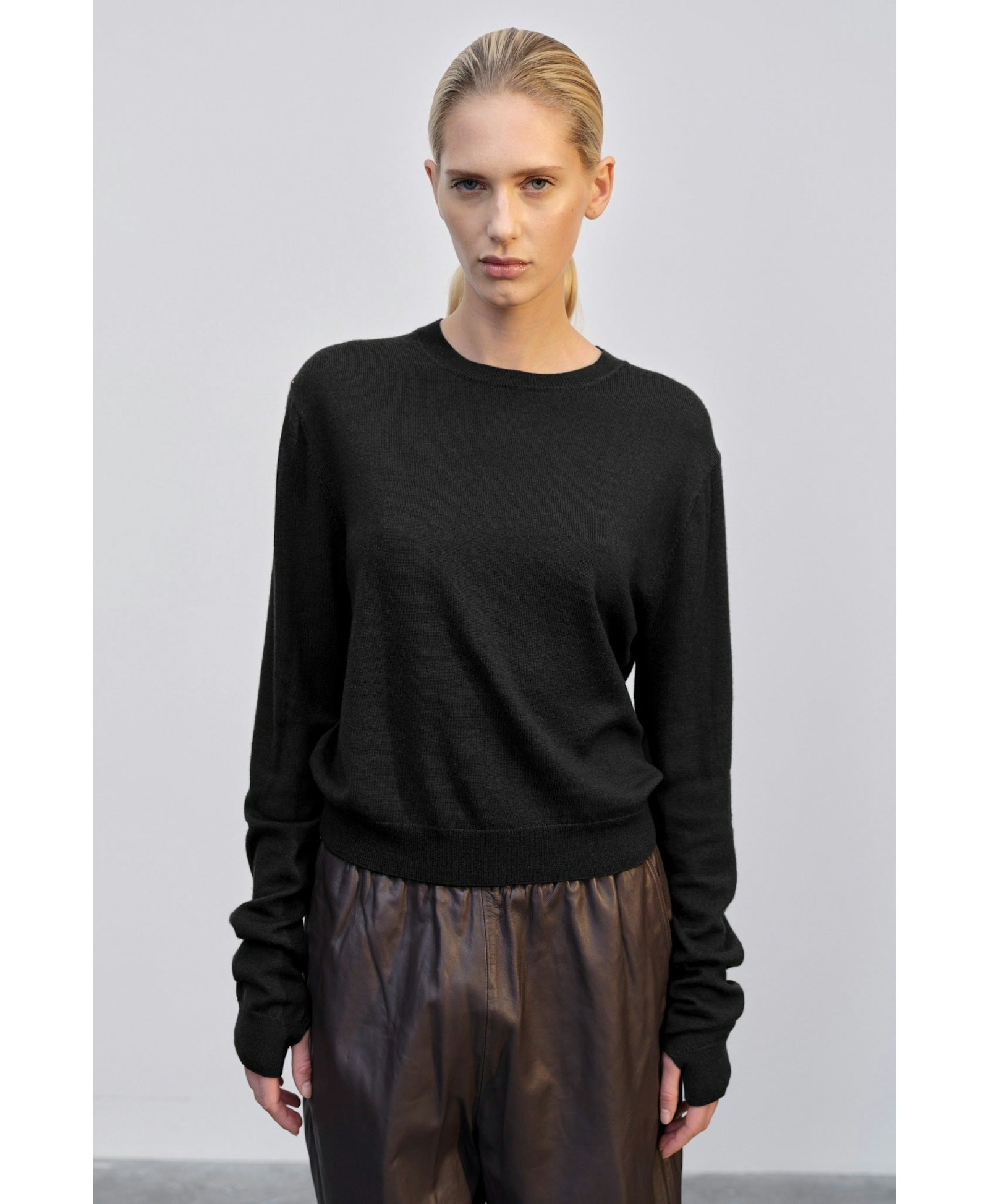 Sasha Knit Blouse - Black made by HERSKIND