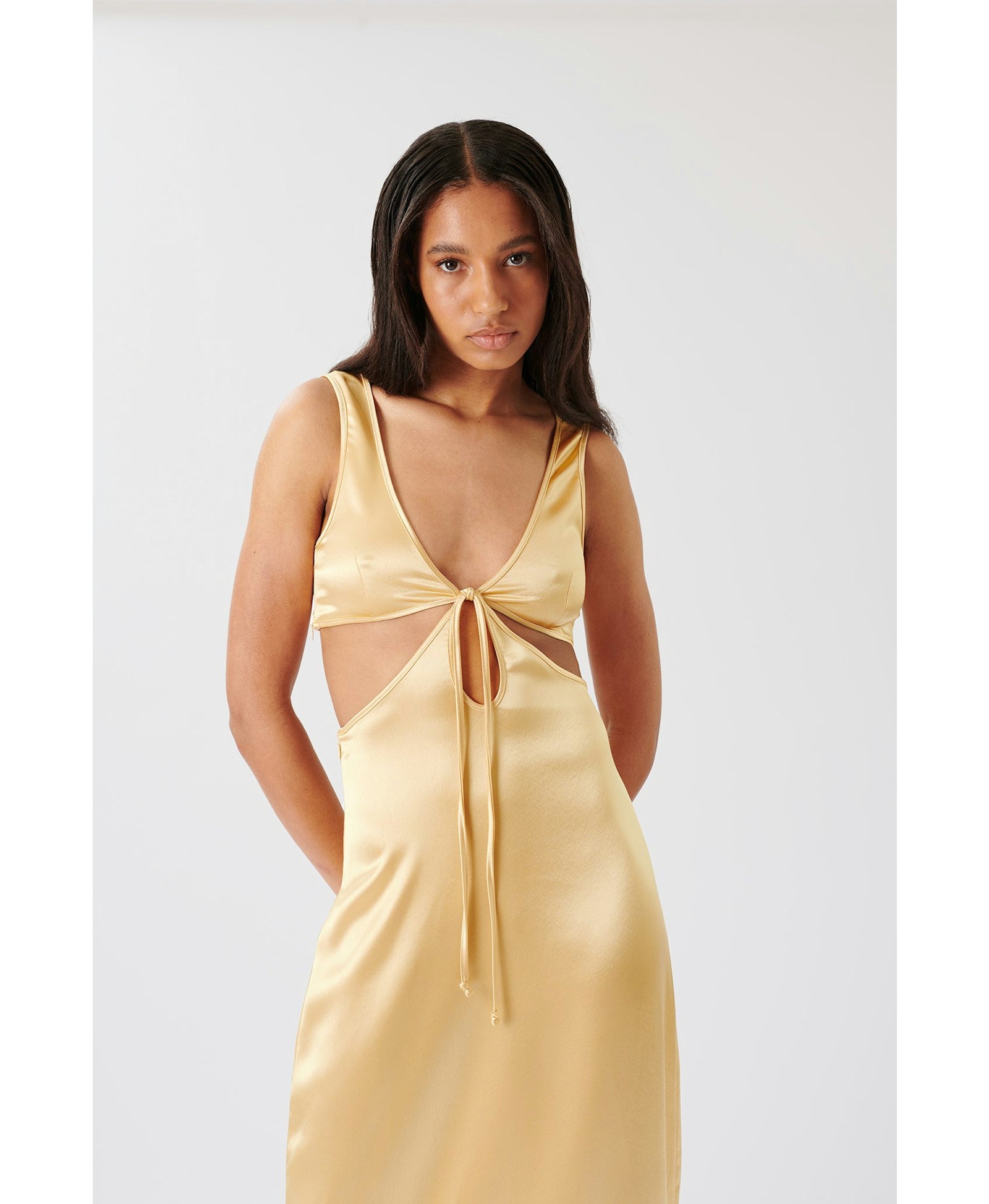 Emily Dress in Yellow made by AÉRYNE