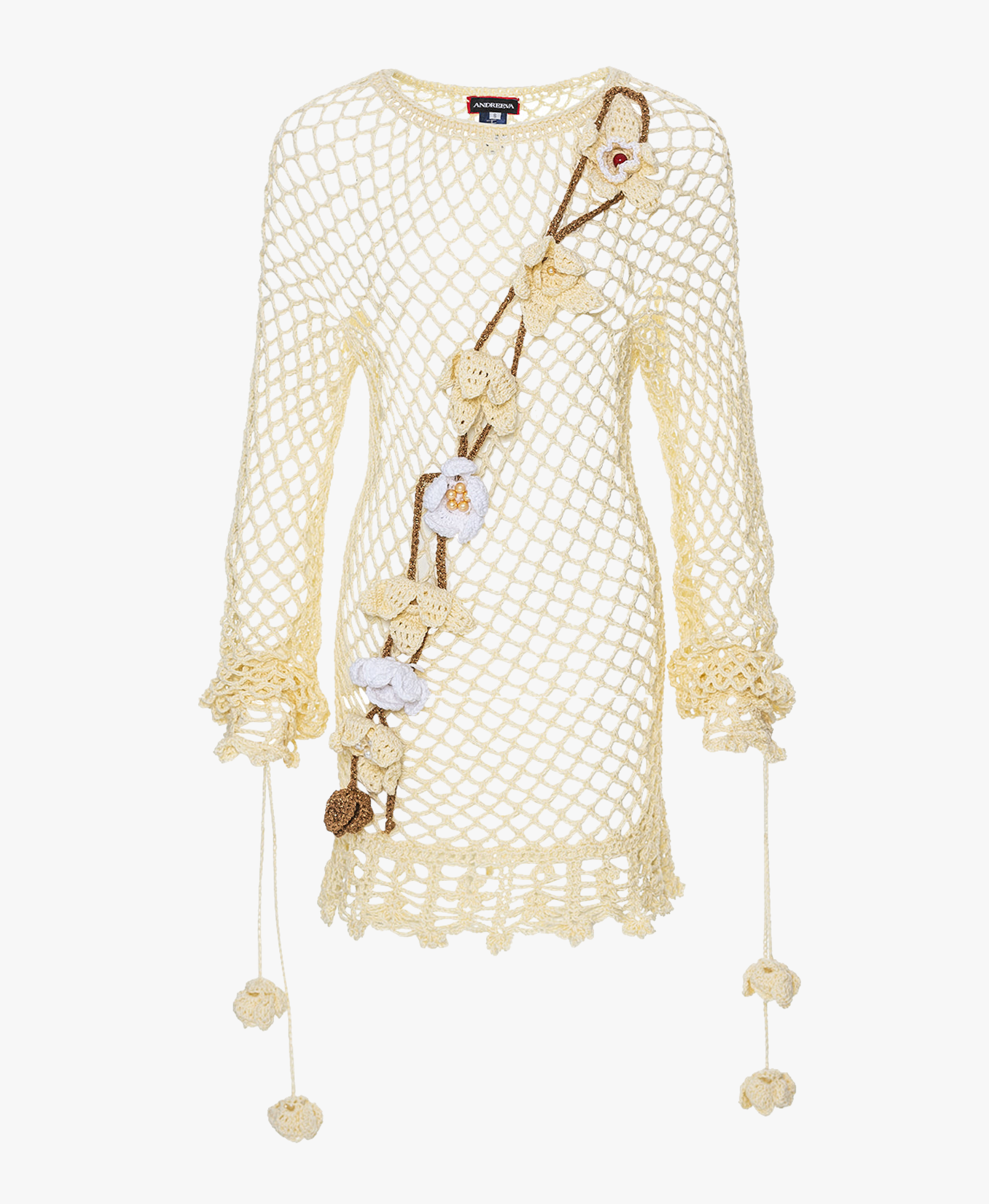 Vanilla Multicolor Handmade Crochet Top-Dres made by ANDREEVA