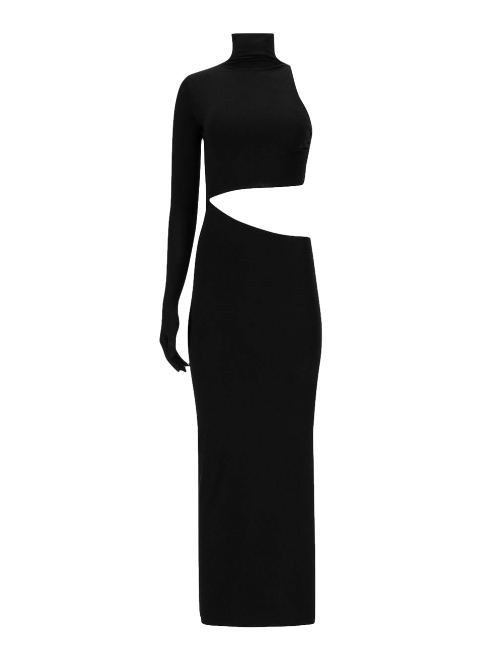 Manurí Tetris Cut-out Midi Dress In Black