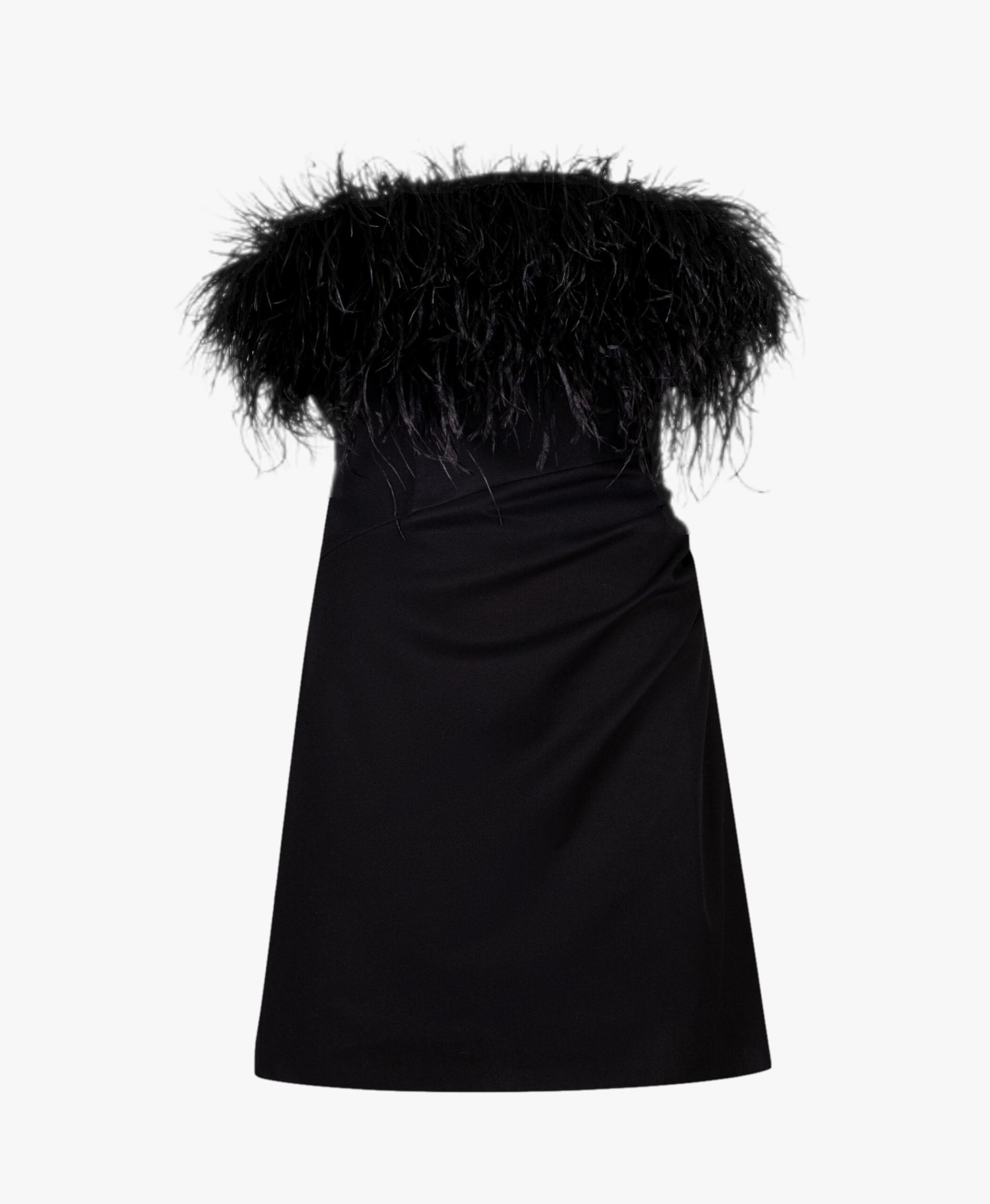 Buy Black Feather Dress by F.ILKK - Mini dresses egncduynx5f6