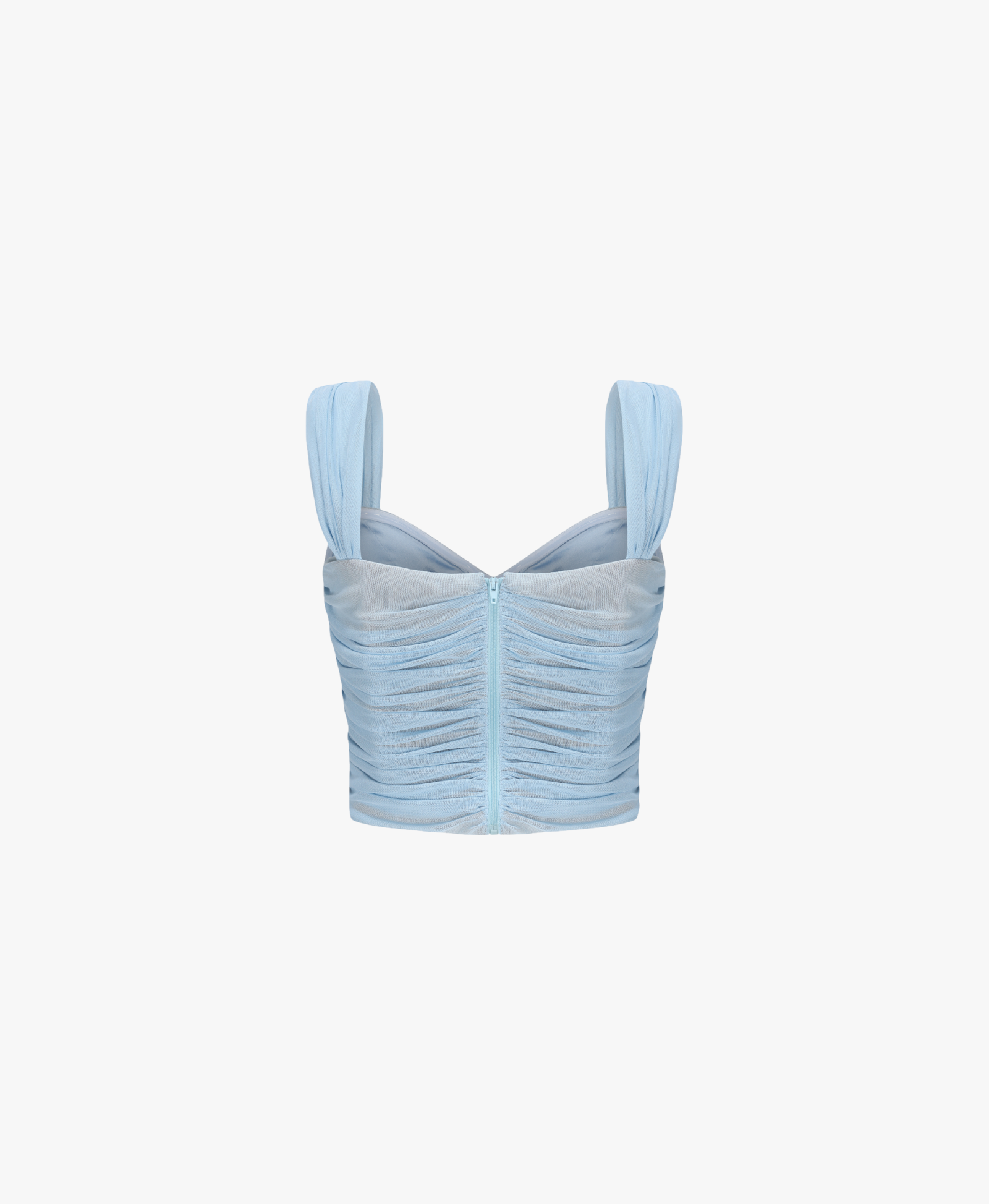 Aurora Mesh Diamond Top (Pale Blue) (Final Sale) in Blue made by Nana Jacqueline
