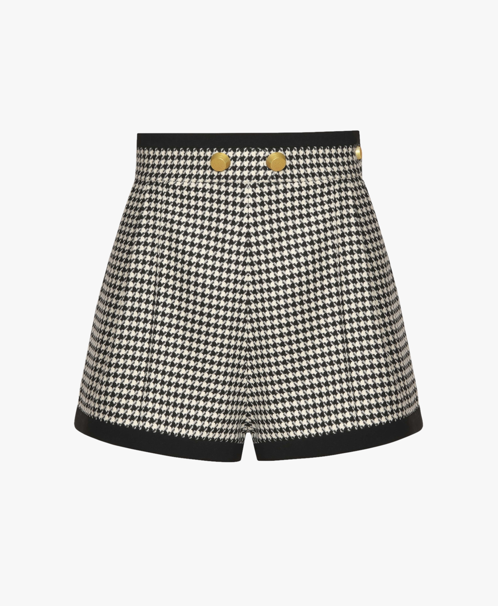 PLEATED HIGH WAISTED SHORTS in Black made by KEBURIA