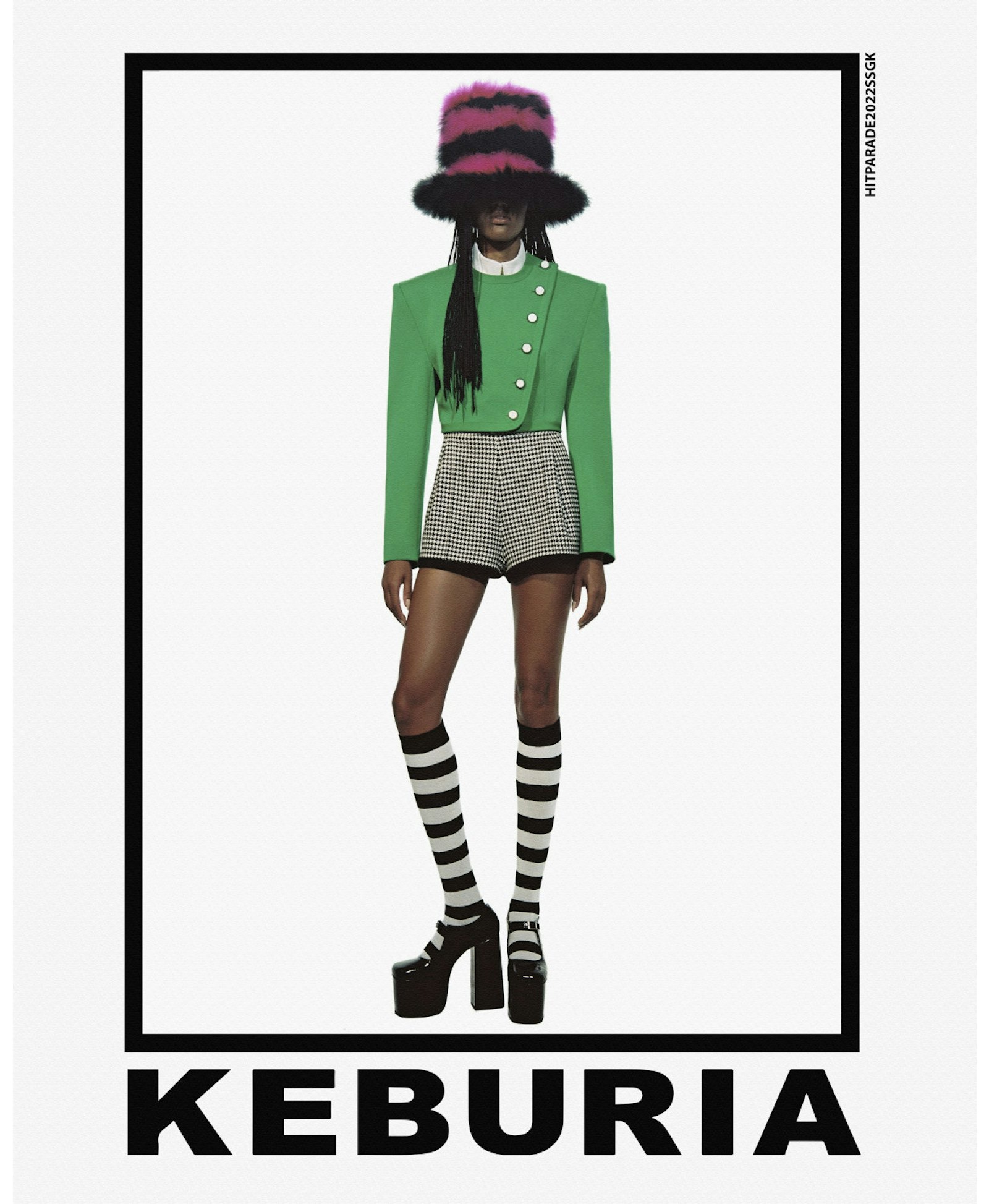 PLEATED HIGH WAISTED SHORTS in Black made by KEBURIA