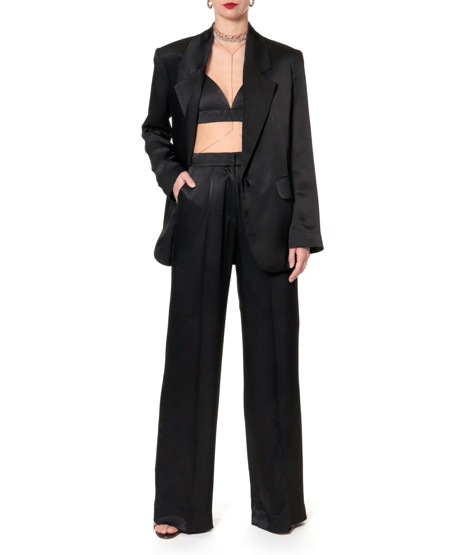 Blazer Bellamy Glossy Black in Black made by HALEWSKI