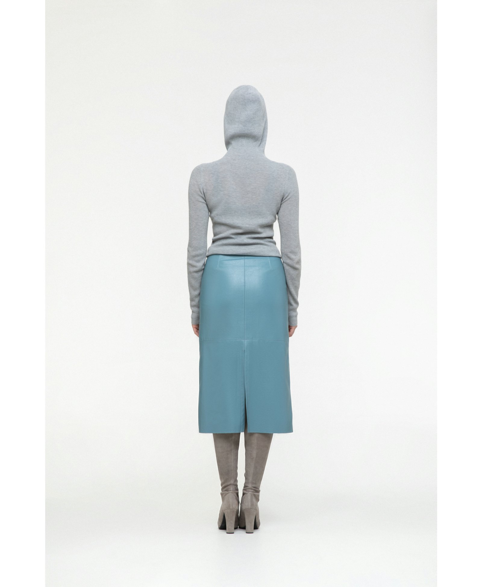 Hooded ribbed top made by AFTERHOURS