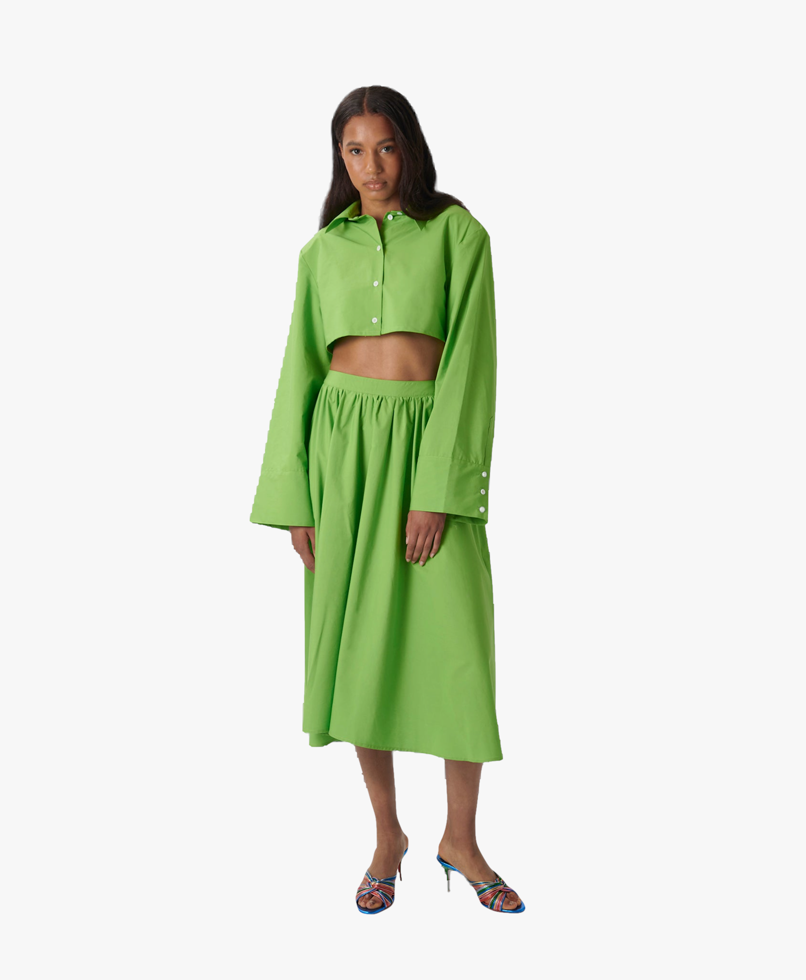 Harper Shirt in Green made by AÉRYNE