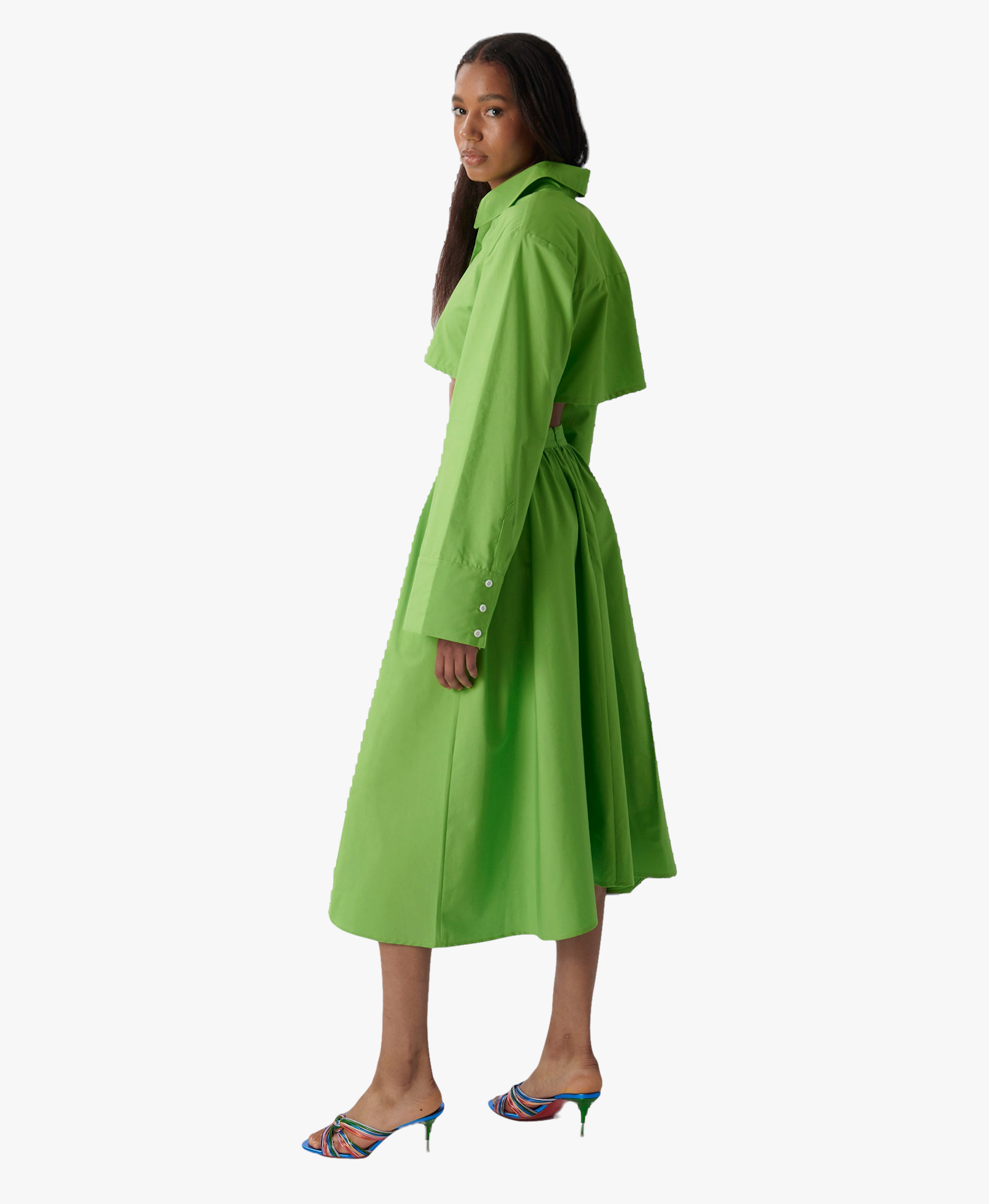 Harper Shirt in Green made by AÉRYNE