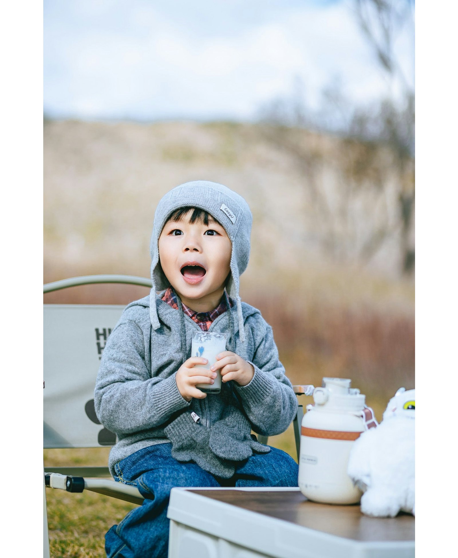 Gift Box | Grey Hat-Mittens Bundle made by CozyU
