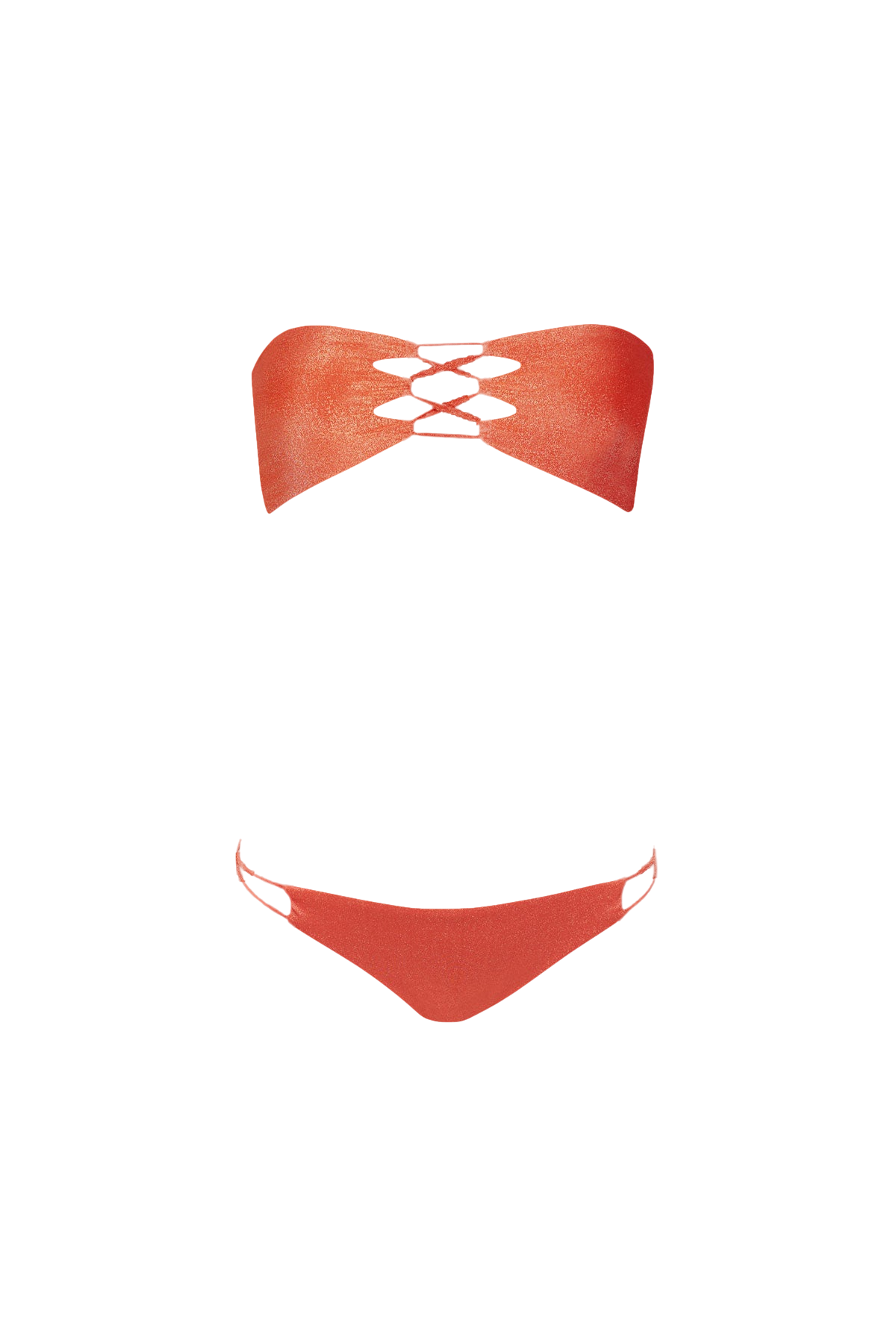 Sara Cristina Hava Bikini In Shiny Orange