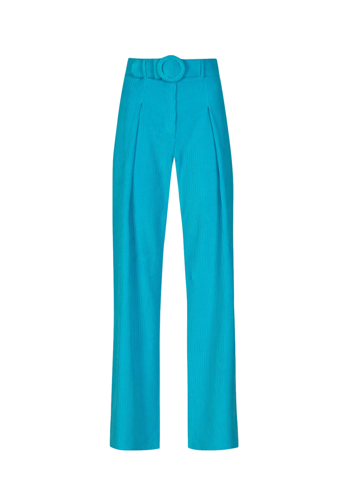 F.ilkk Scuba Blue Corduroy Belted Pants