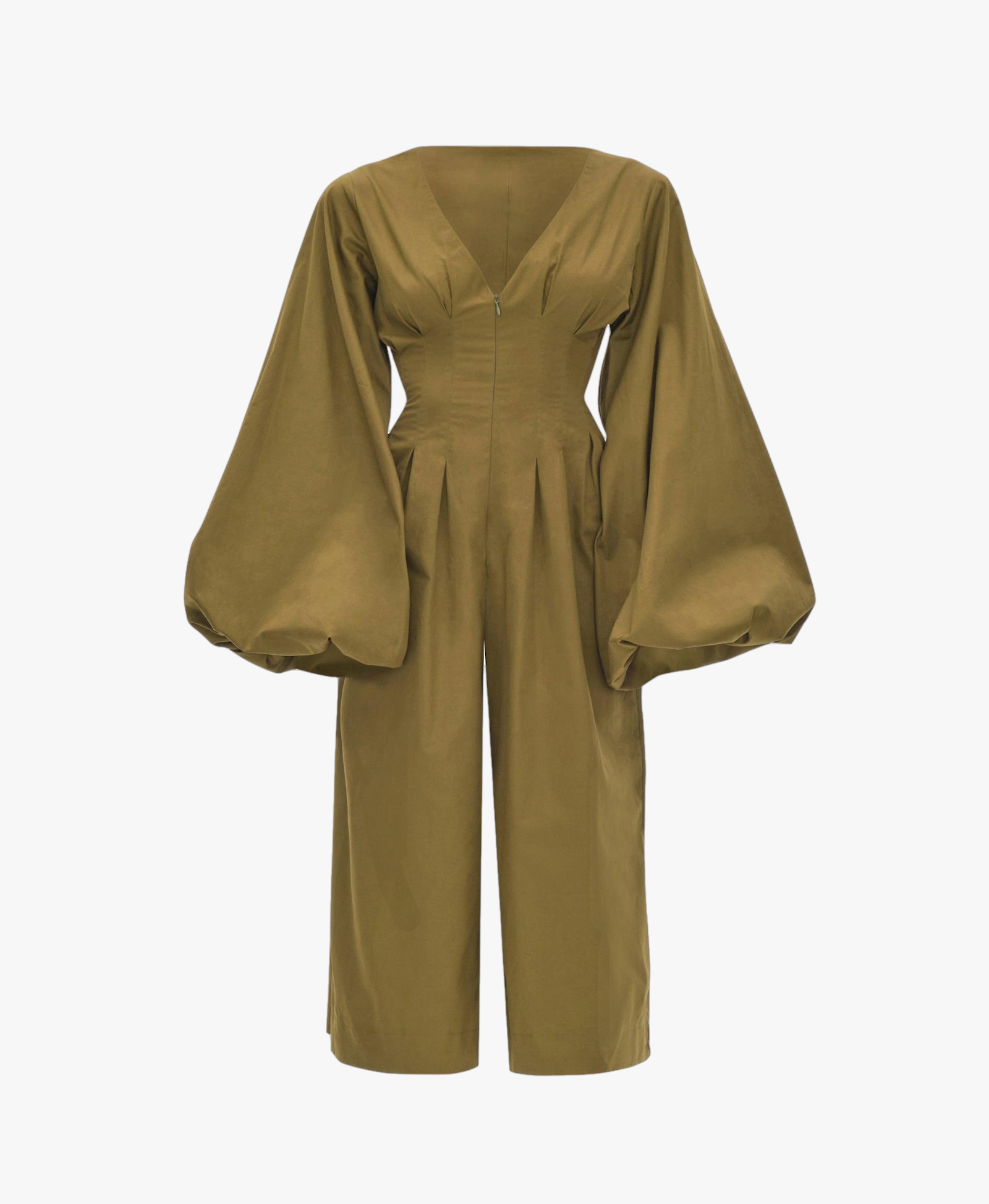 NIA CULOTTE OLIVE JUMPSUIT made by Andrea Iyamah