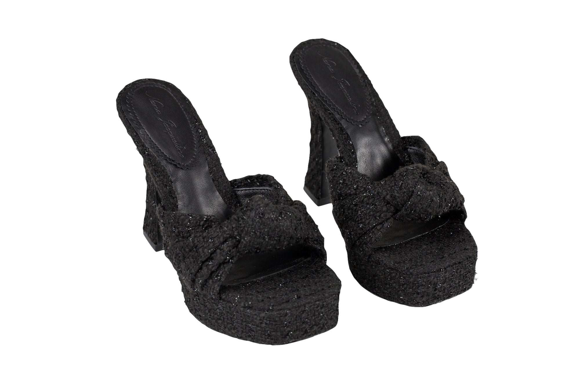 Nana Jacqueline Mara Platform Sandals (black) (final Sale)