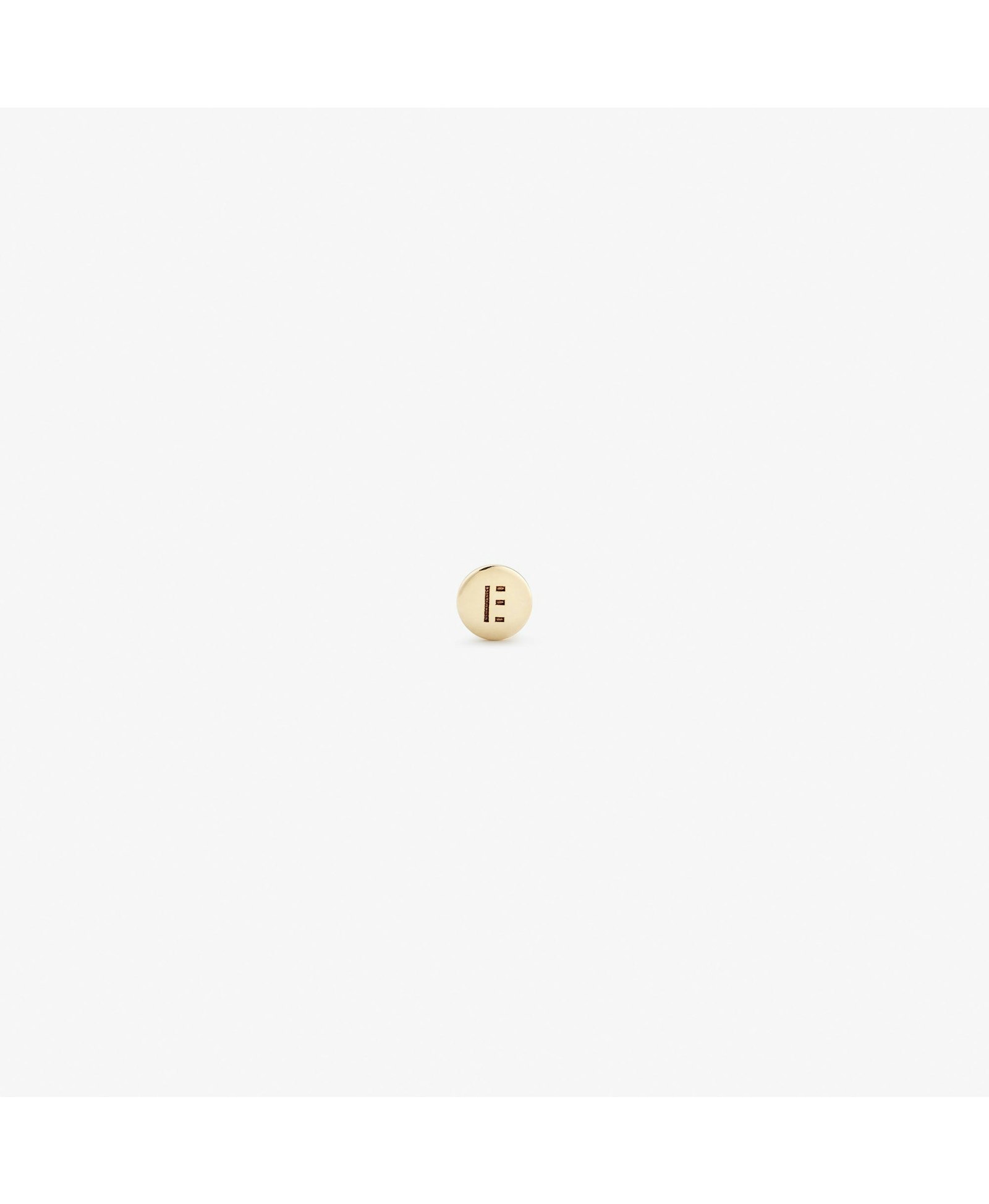 LETTER LABRET - WHITE DIAMOND & YELLOW GOLD made by ENNUI