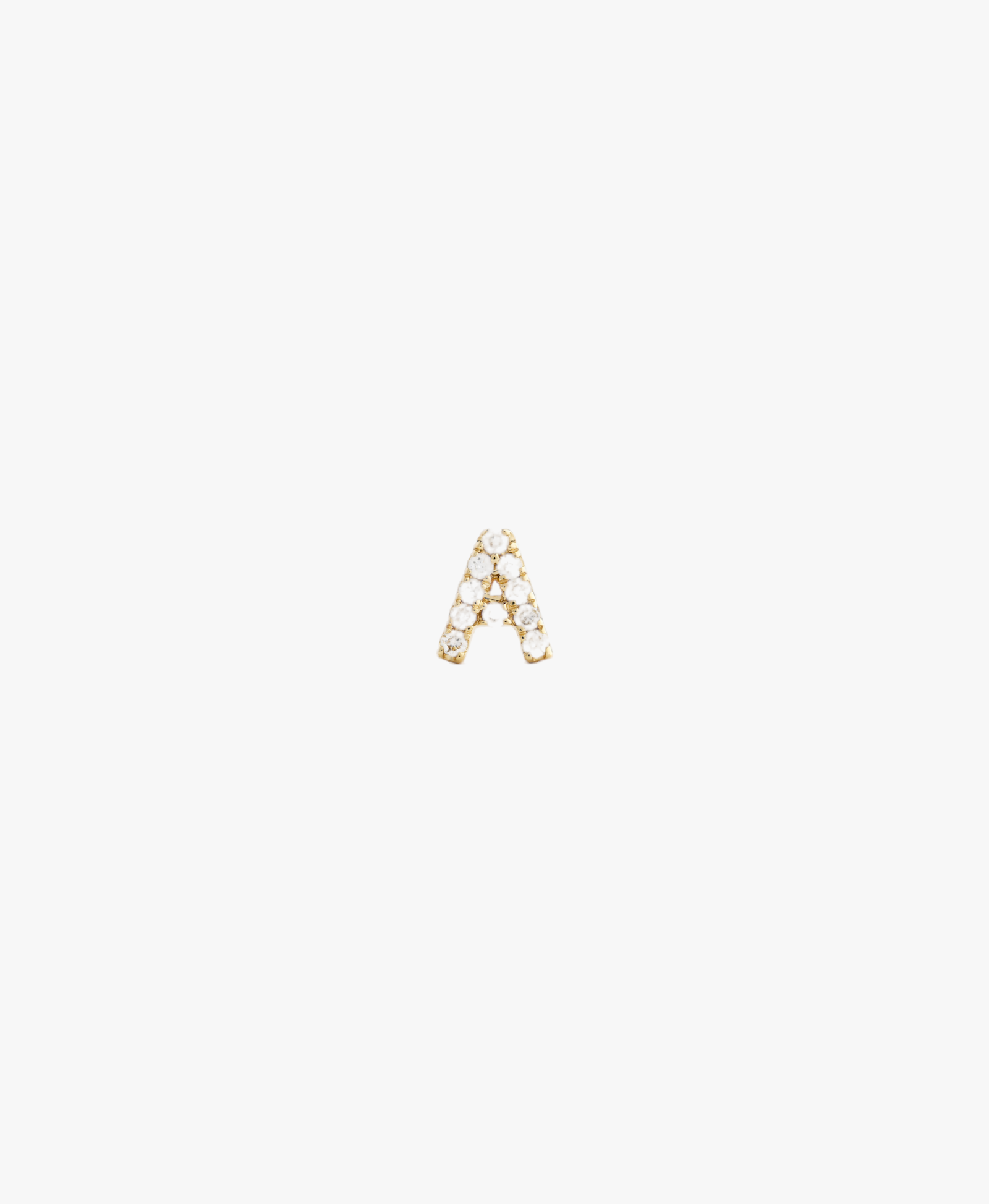 LETTER LABRET - WHITE DIAMOND & YELLOW GOLD made by ENNUI