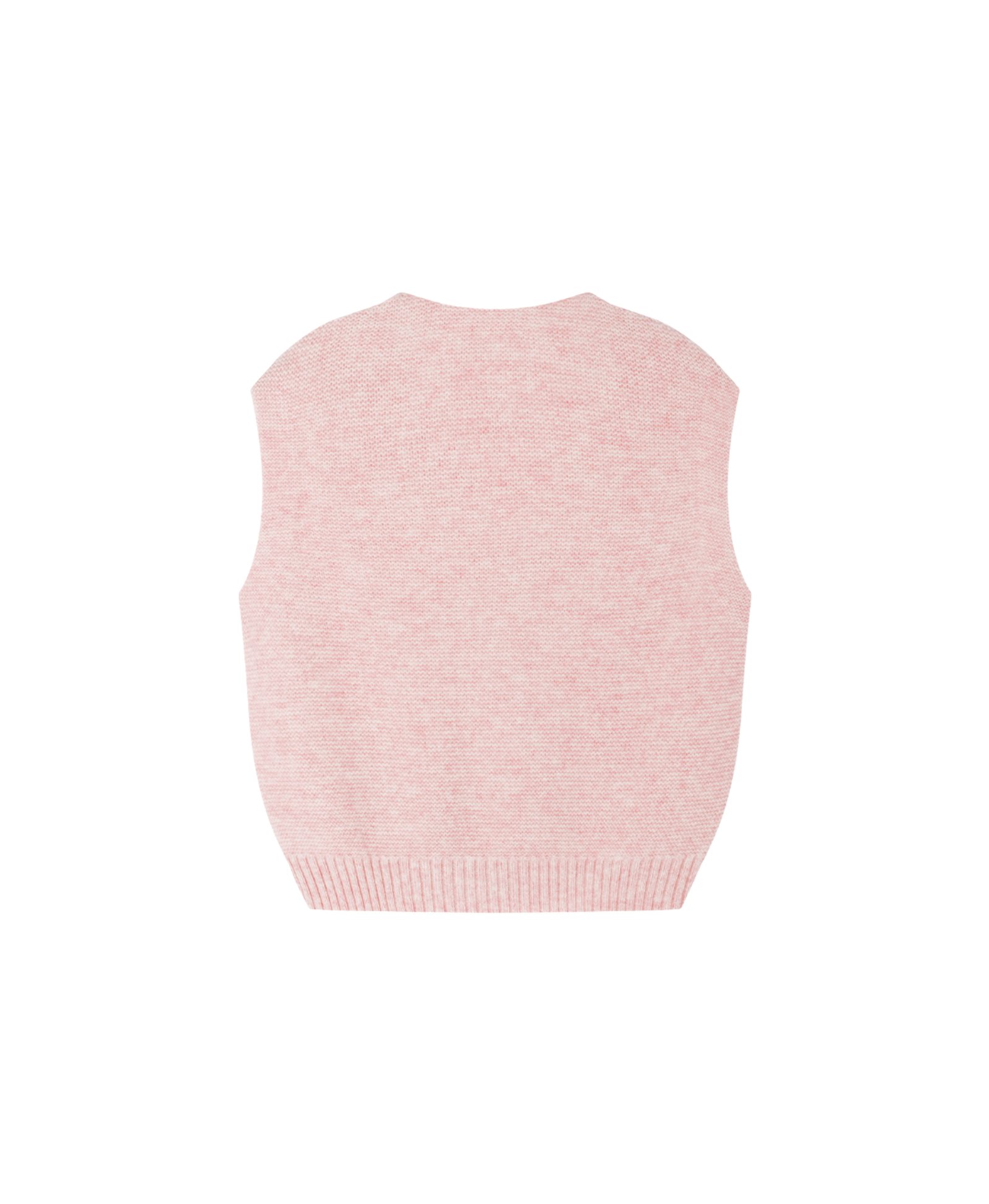 Merino V-Neck Knit Vest | Blossom Pink made by CozyU