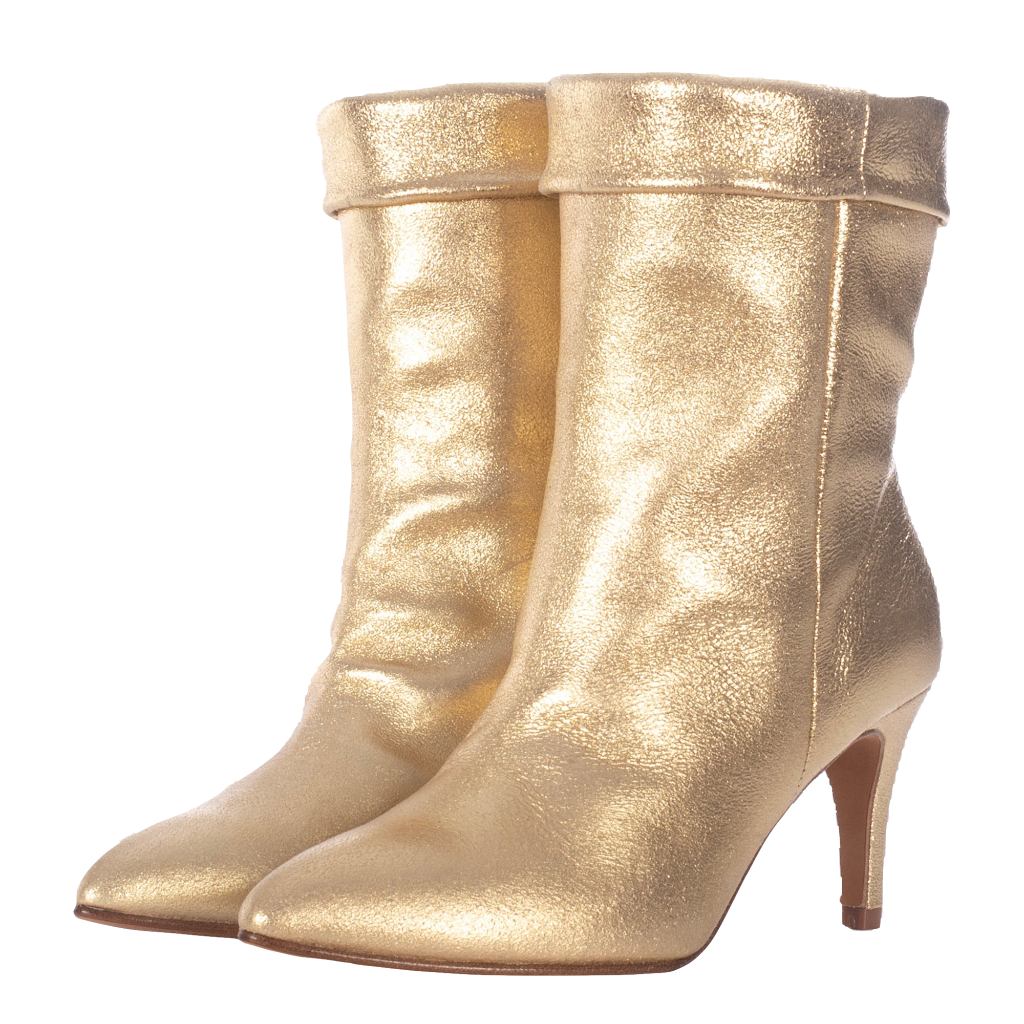 Toral Metallic Gold Ankle Boots