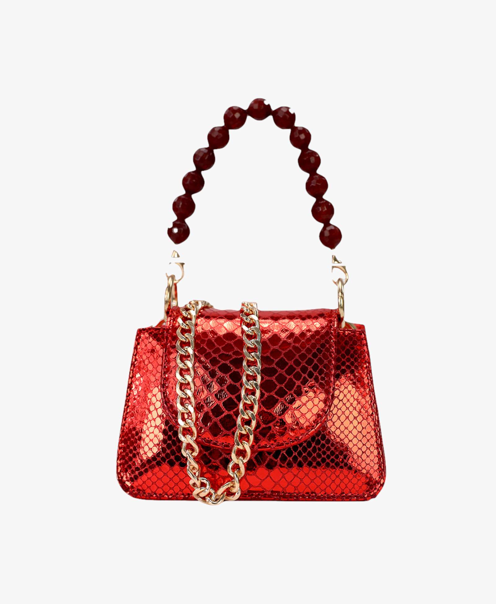 Horra - Metallic Red - Mini Bag made by ALIEL