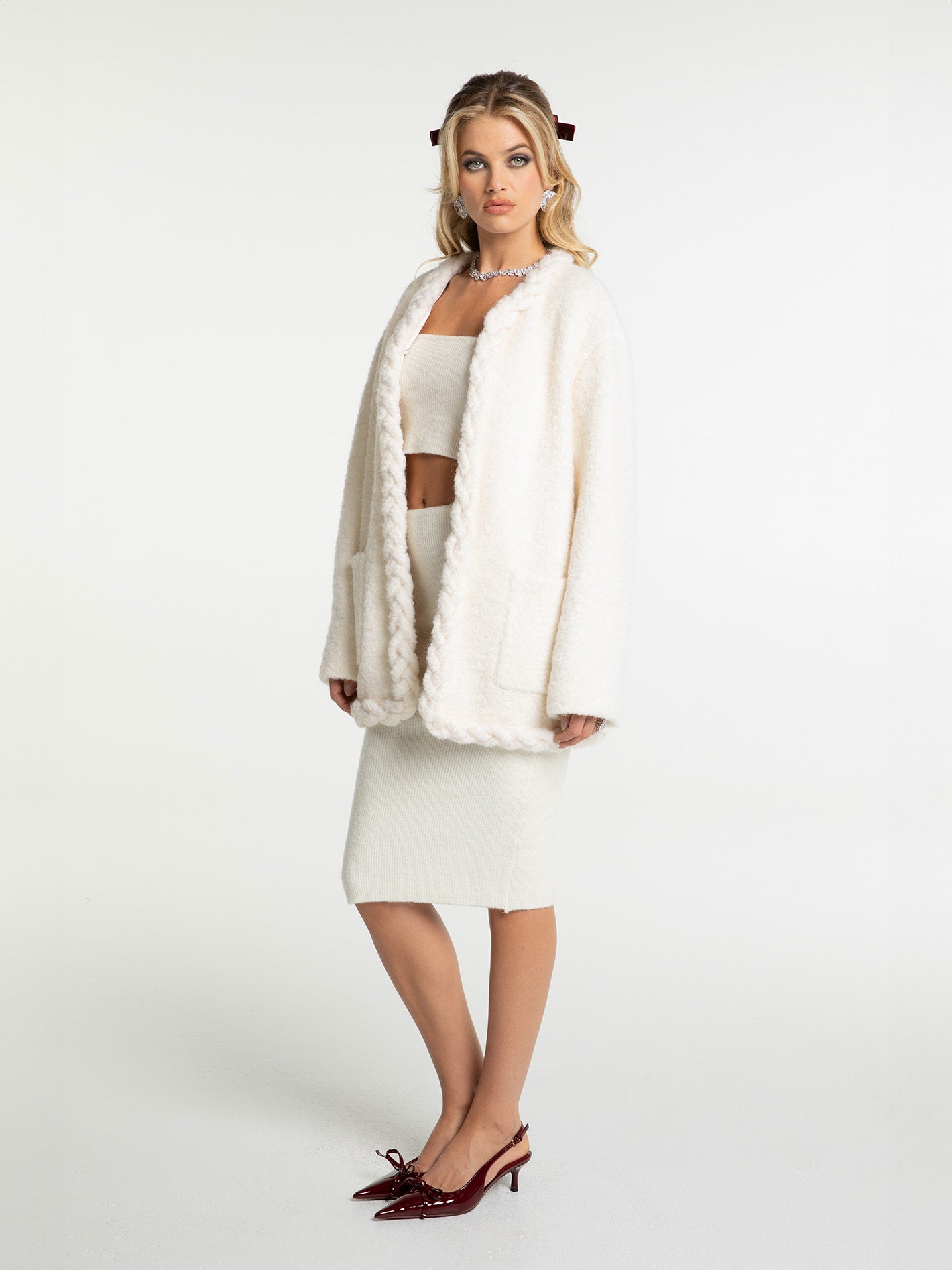 Shop Nana Jacqueline Talia Coat (off White)