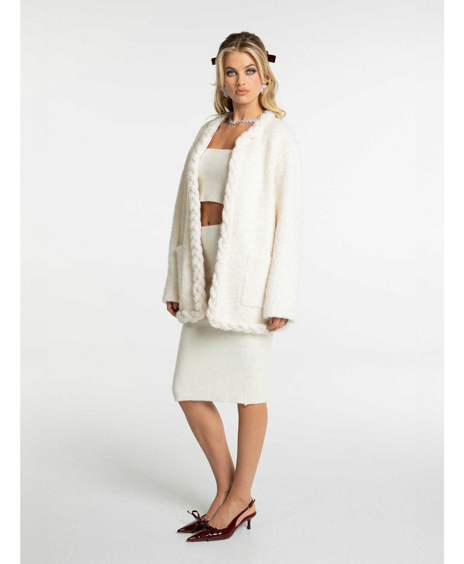 Talia Coat (Off White) made by Nana Jacqueline