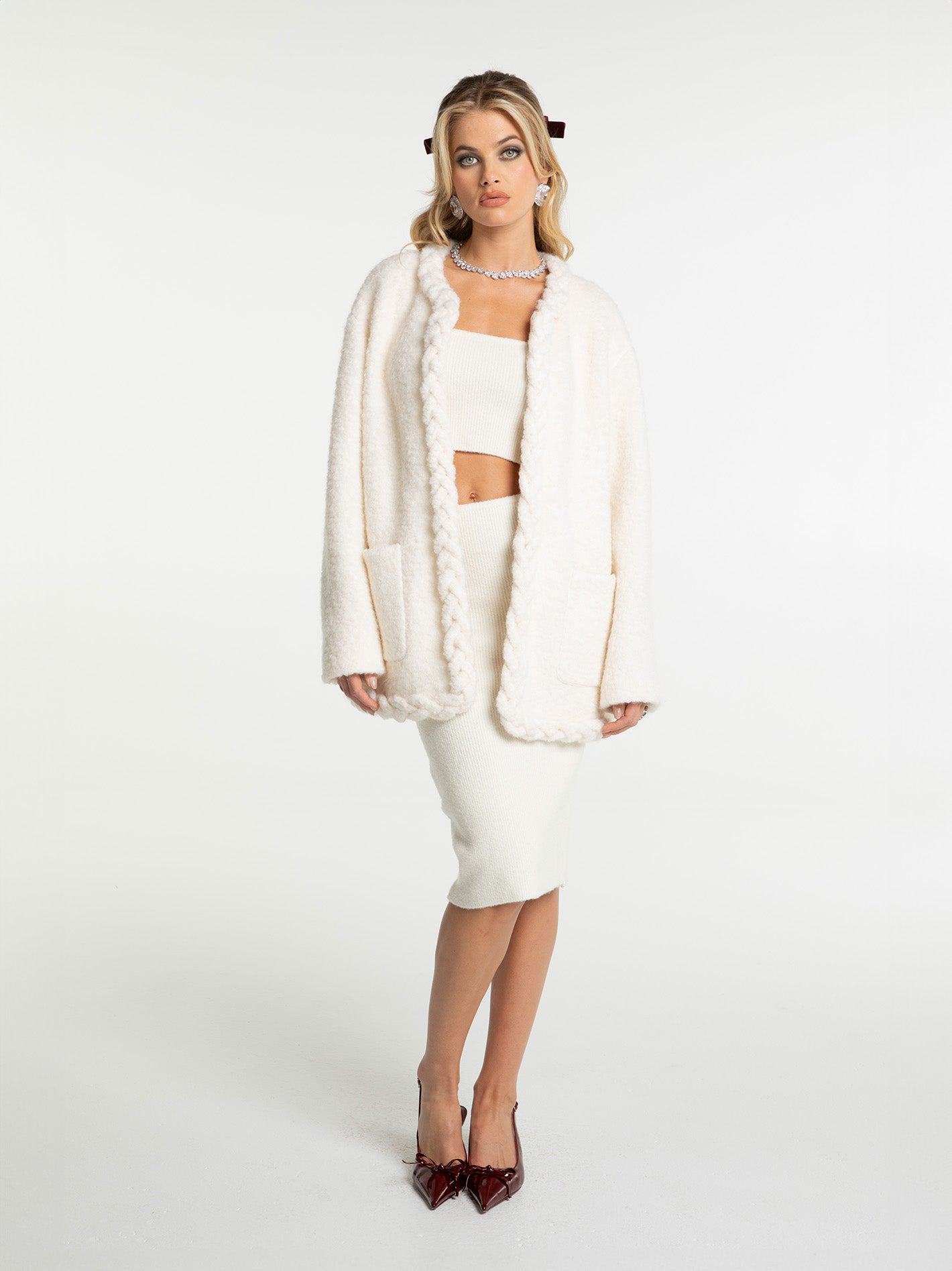 Shop Nana Jacqueline Talia Coat (off White)