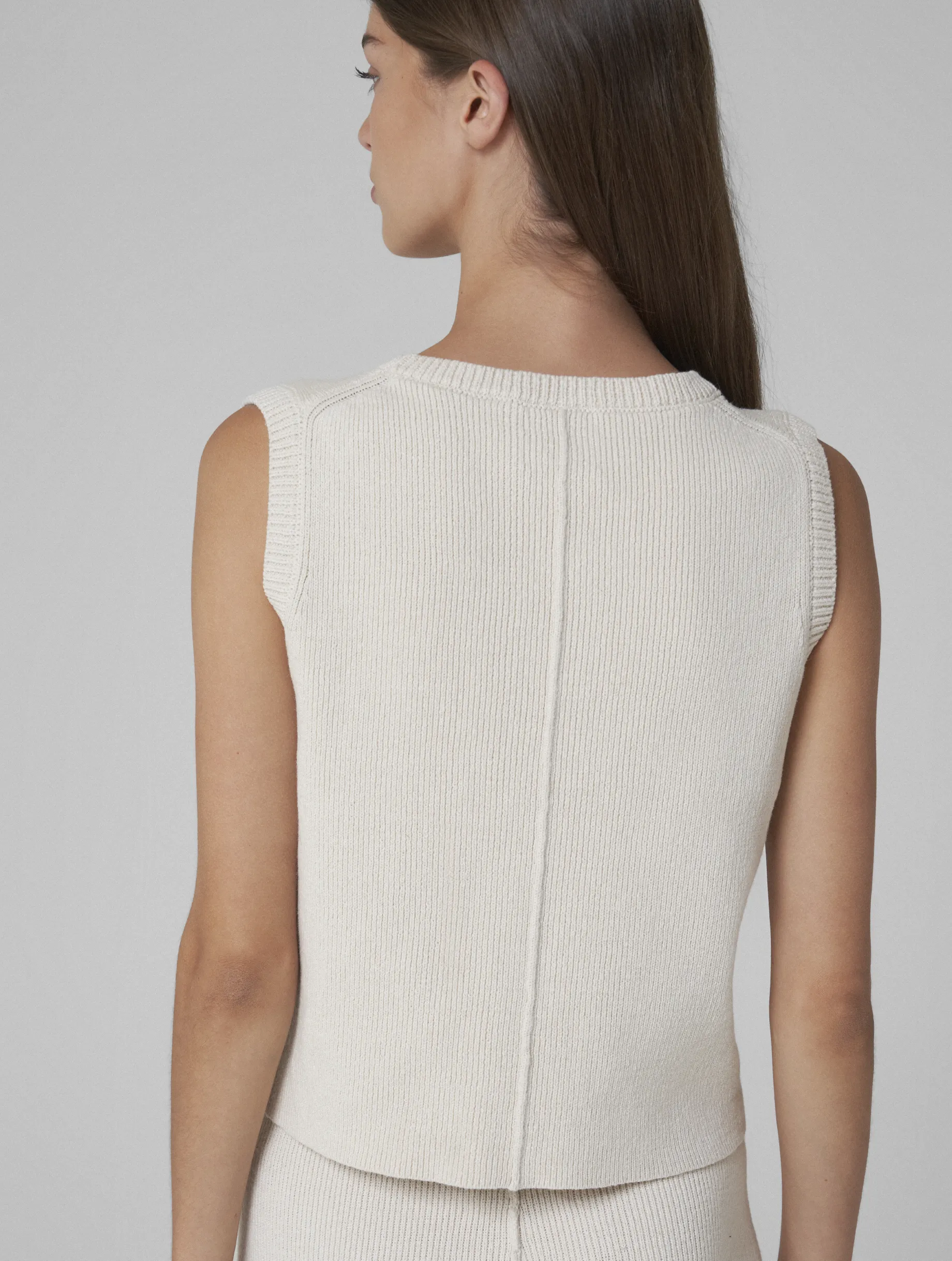 Shop Leap Concept Lamya Oversized Cropped Vest In Beige