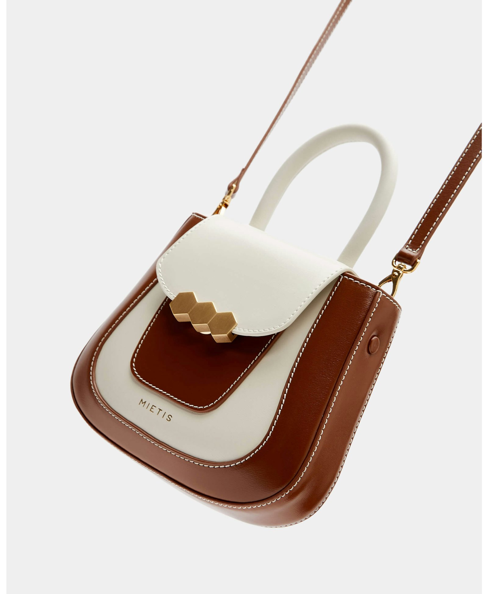 Mini Jill White / Tan in White made by Mietis