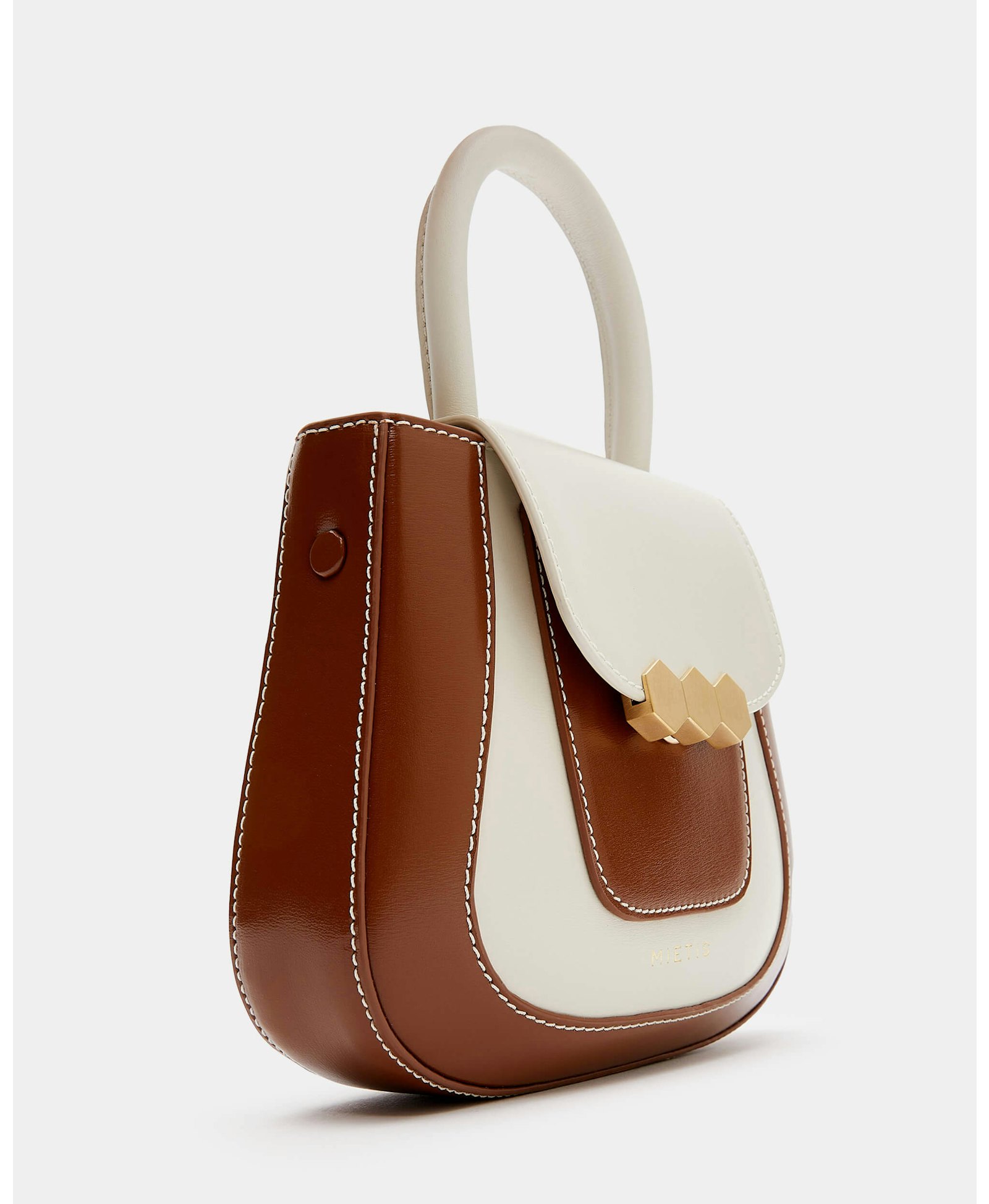 Mini Jill White / Tan in White made by Mietis
